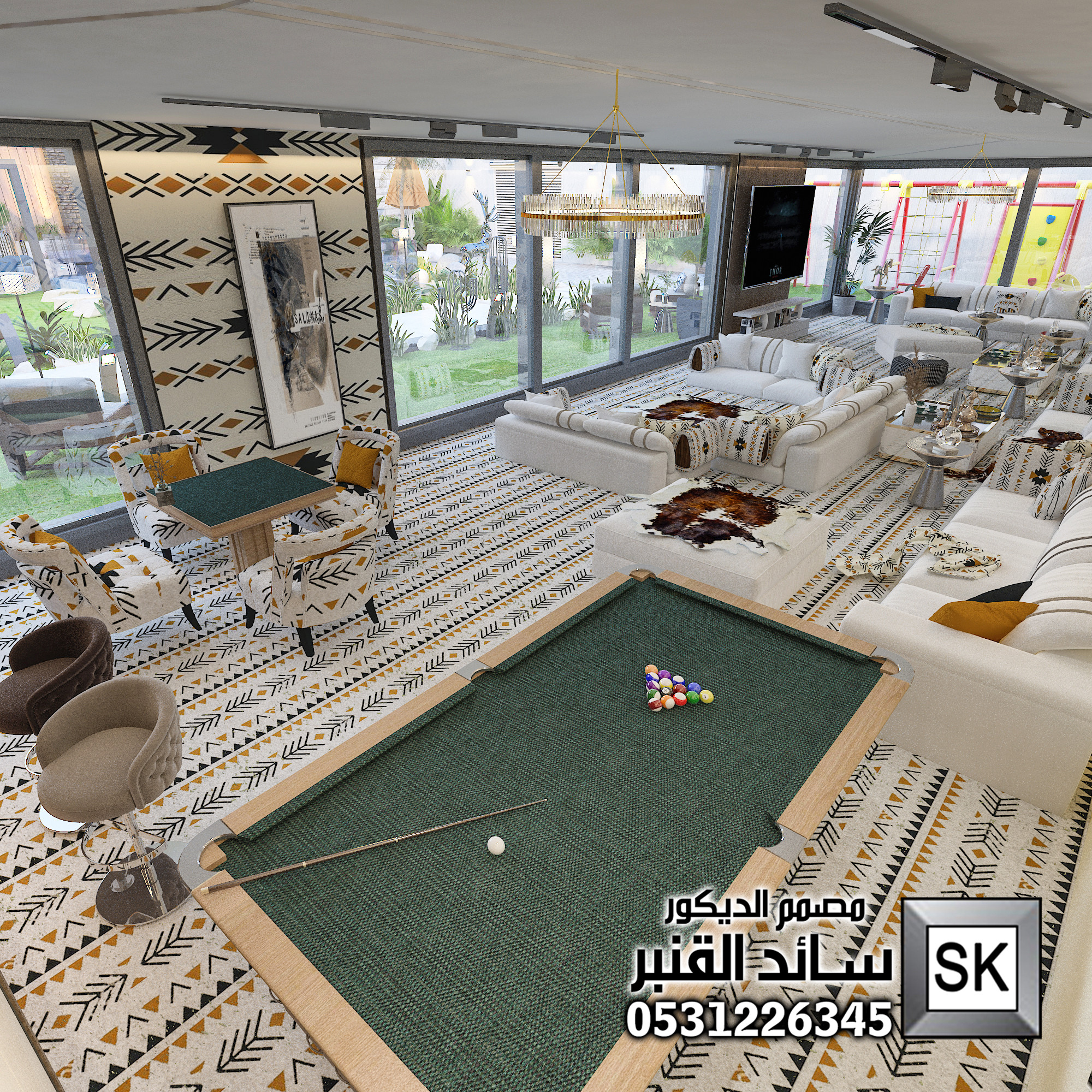 تصميم لاندسكيب مزارع و شاليهات فخمة في السعودية 2025