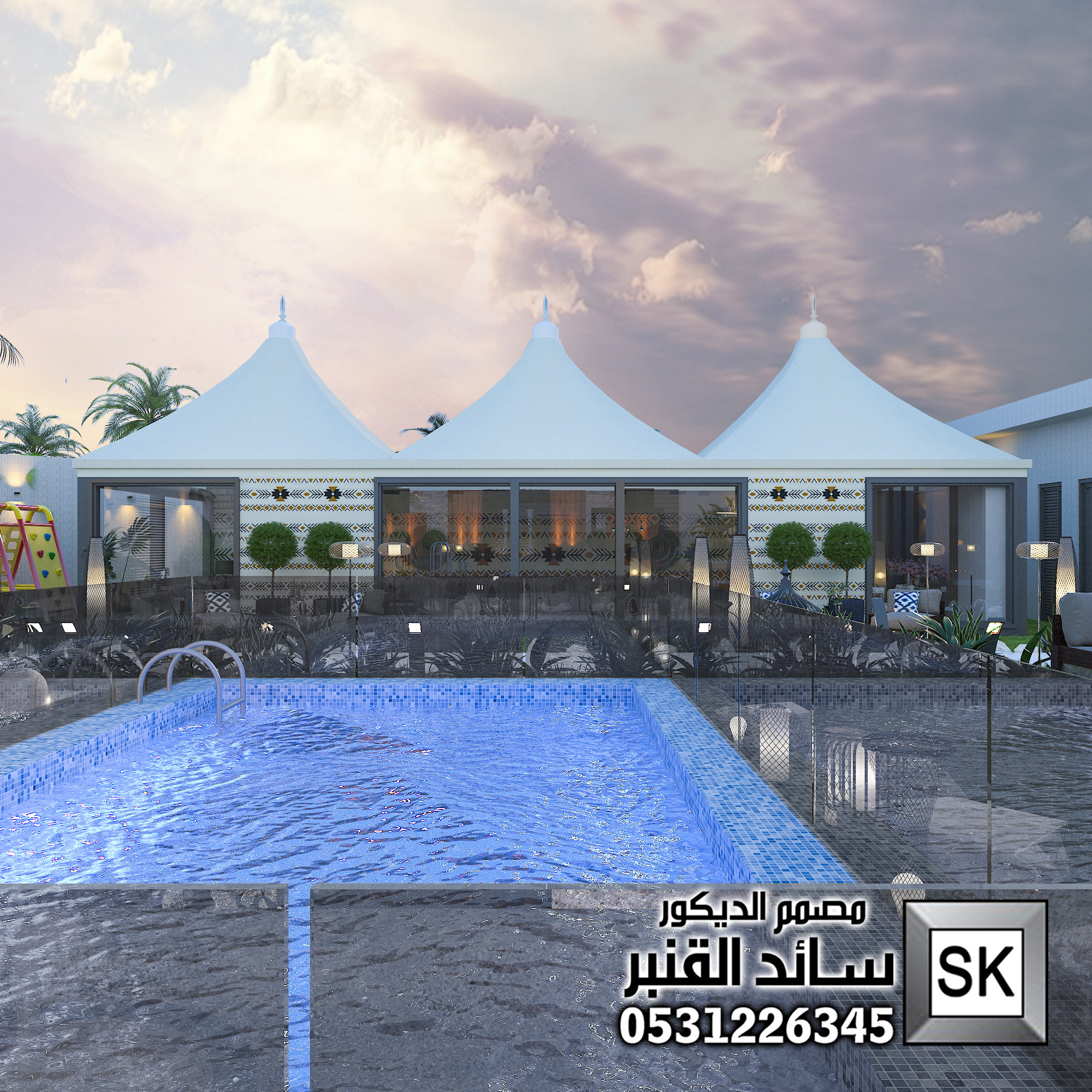 تصميم و تنفيذ شاليهات و مزارع في الرياض