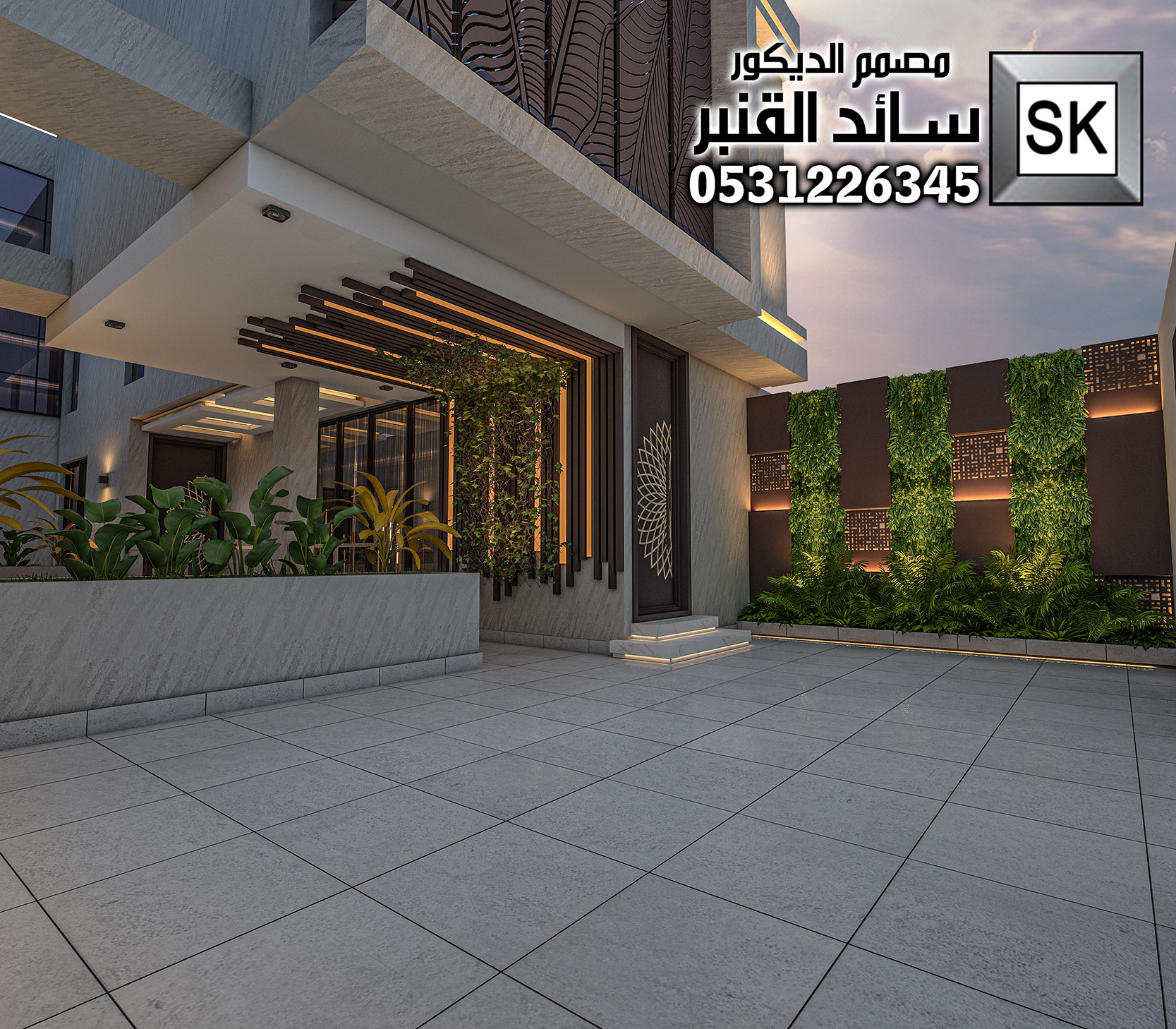 تصميم و تشطيب واجهات و حدائق فخمة في الرياض
