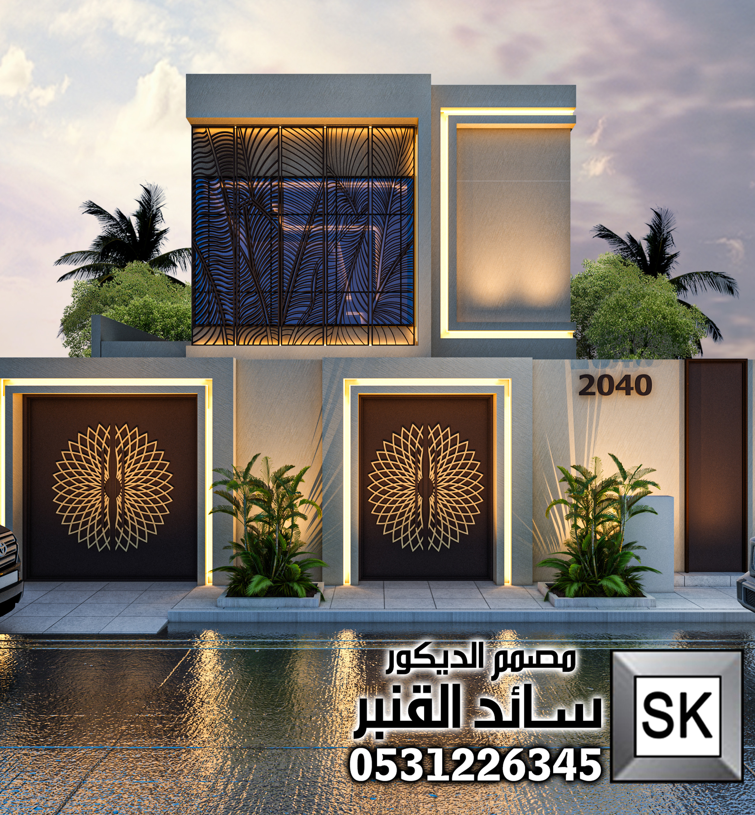 تصميم و تشطيب واجهات و حدائق فخمة في الرياض
