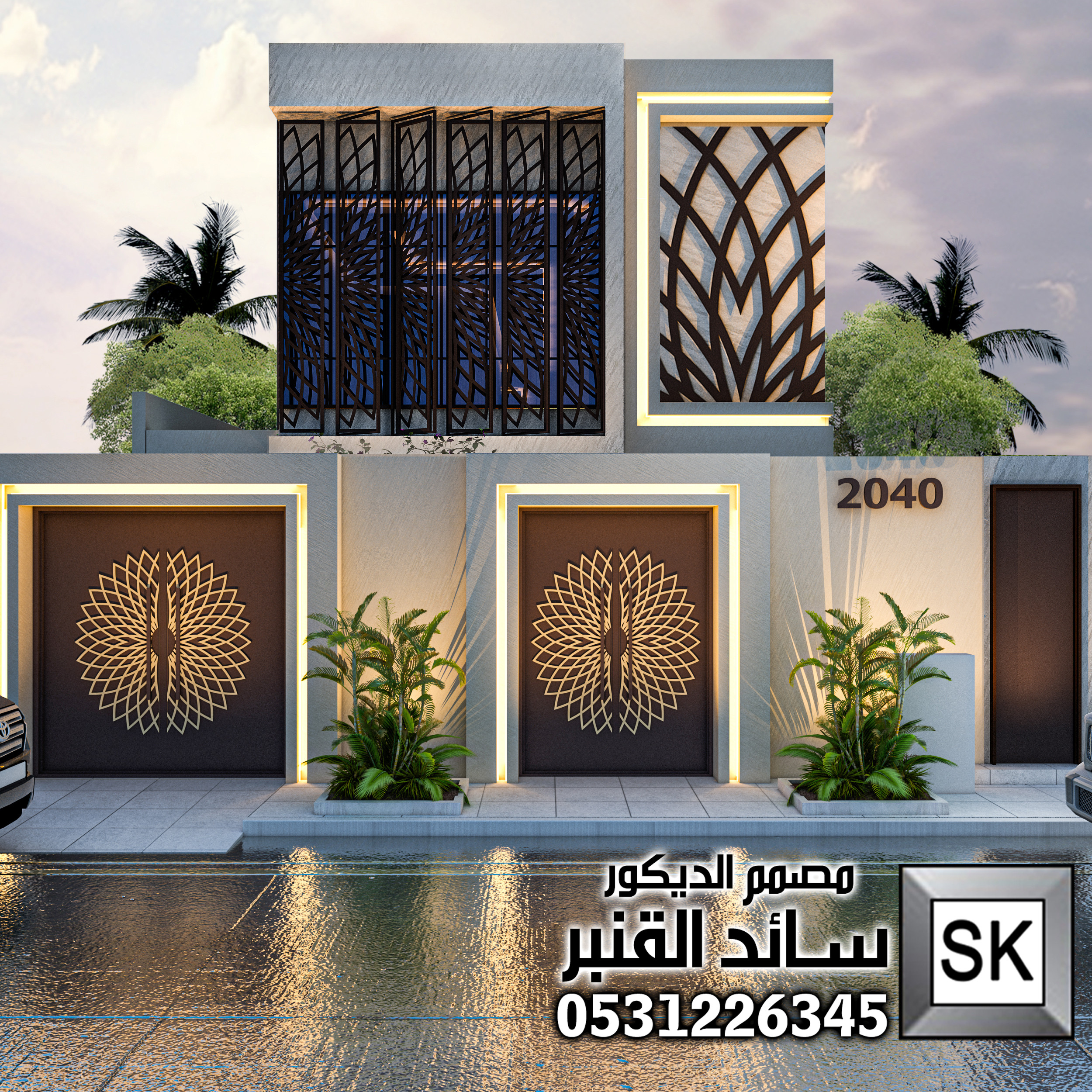 تصميم و تشطيب واجهات و حدائق فخمة في الرياض