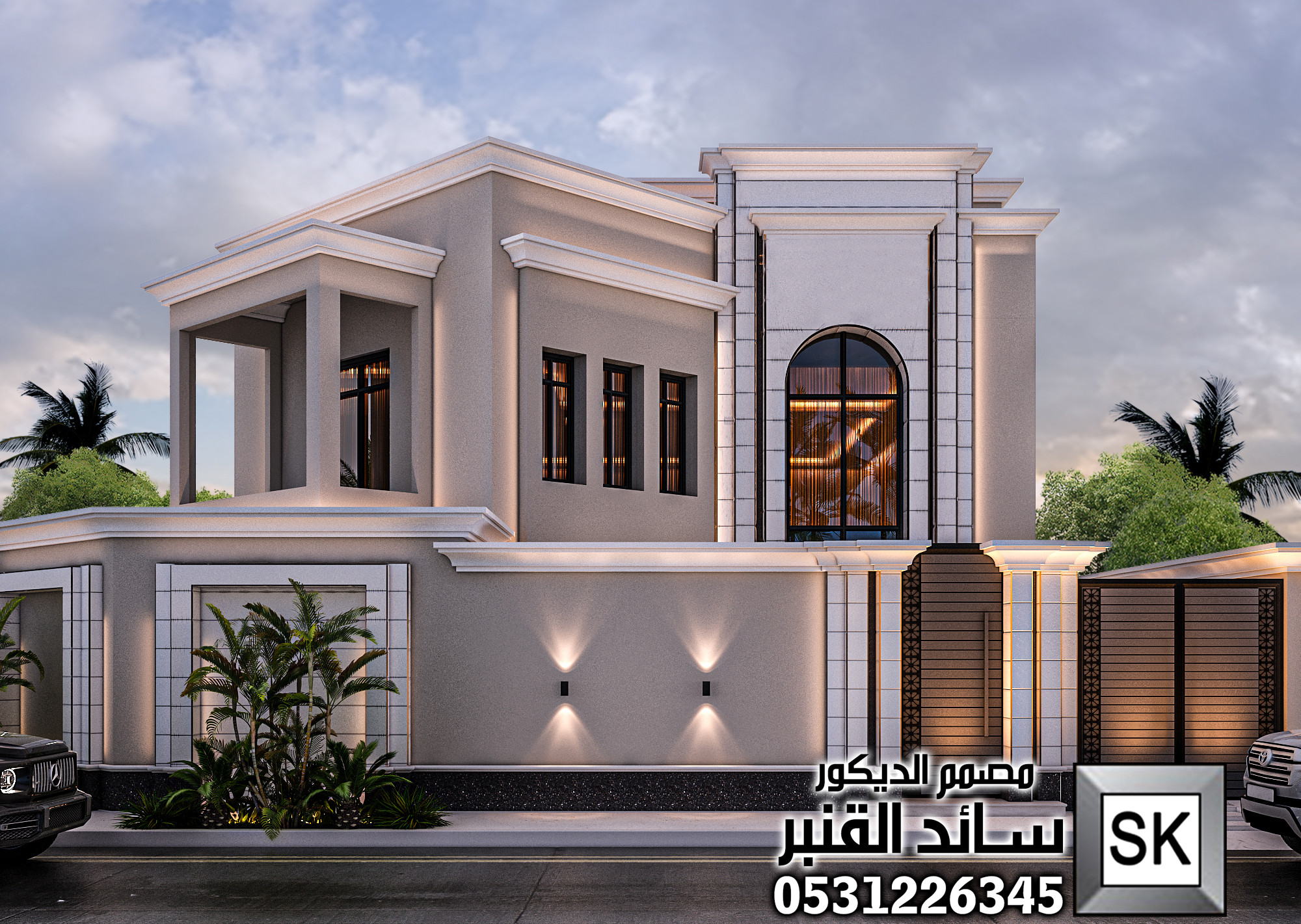 مصمم واجهة فلل خارجية محترف في الرياض