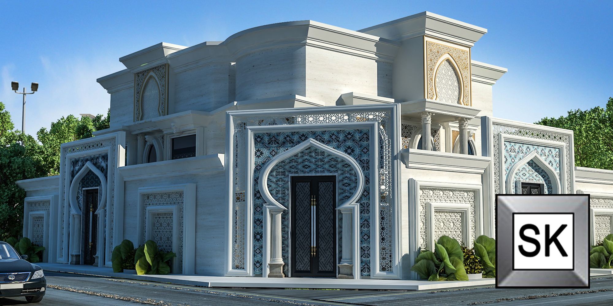 واجهة قصور و فلل أندلسية فخمة في الرياض