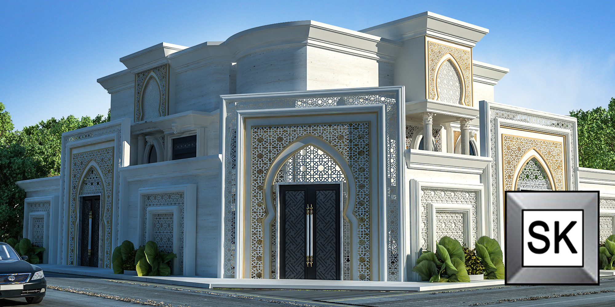 واجهة قصور و فلل أندلسية فخمة في الرياض