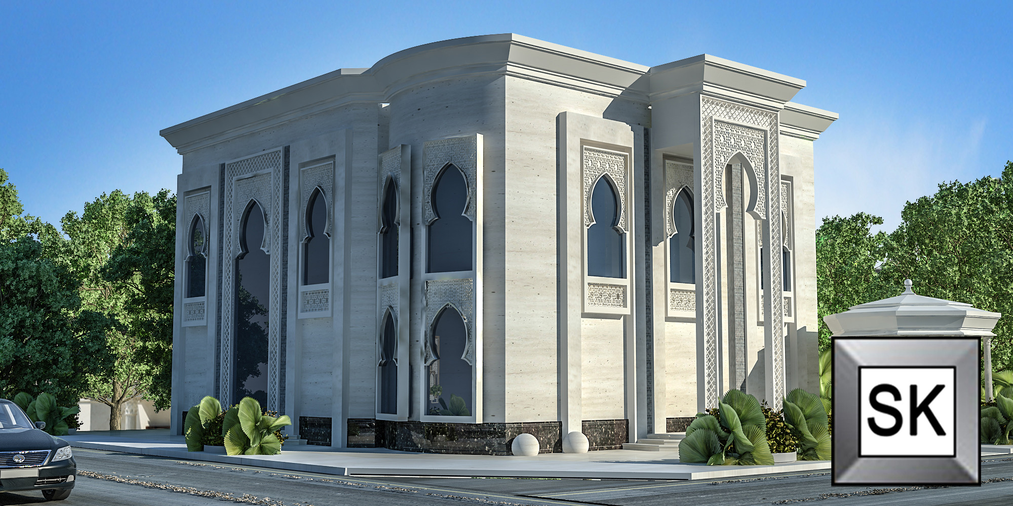 واجهة قصور و فلل أندلسية فخمة في الرياض