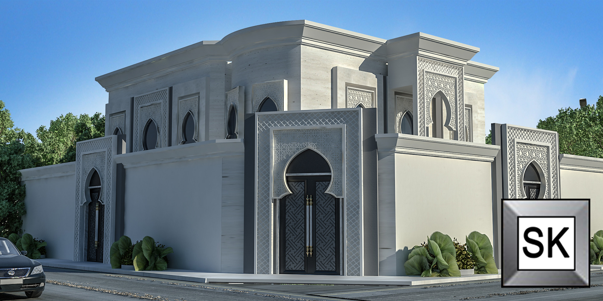 واجهة قصور و فلل أندلسية فخمة في الرياض