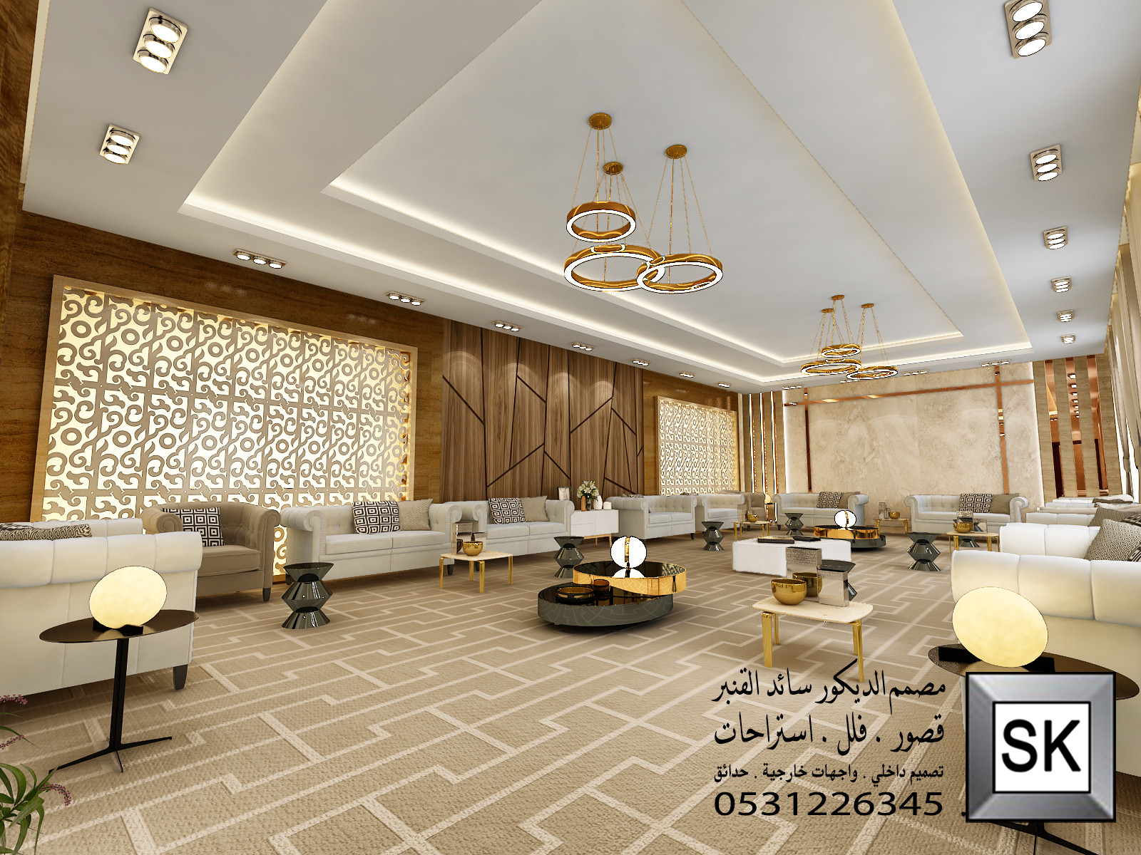 تصميم و تنفيذ ديكور داخلي فاخر في الرياض