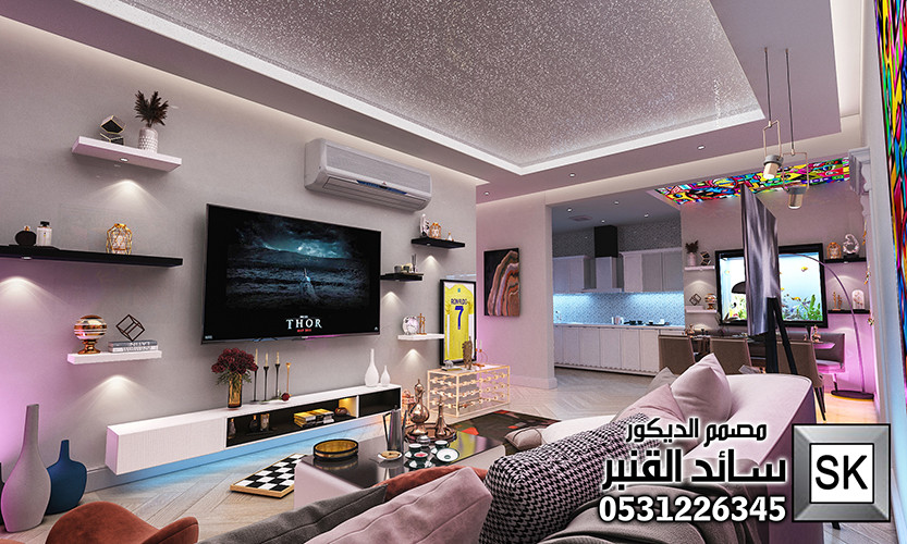 تصميم و تنفيذ صالة انتقائبة فخمة في الرياض