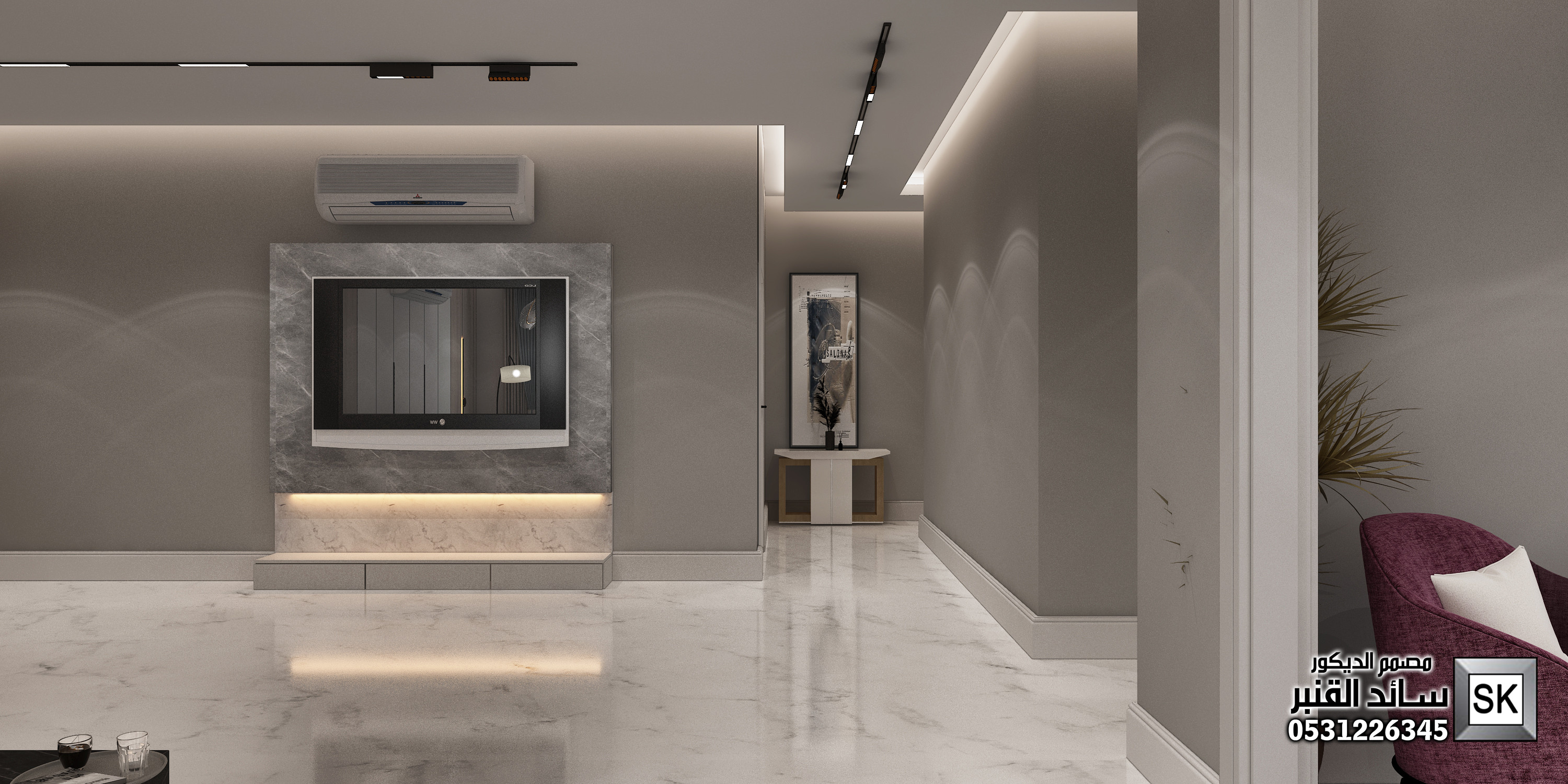 تصميم و تنفيذ  ديكور داخلي مجالس رجال فخمة في الرياض