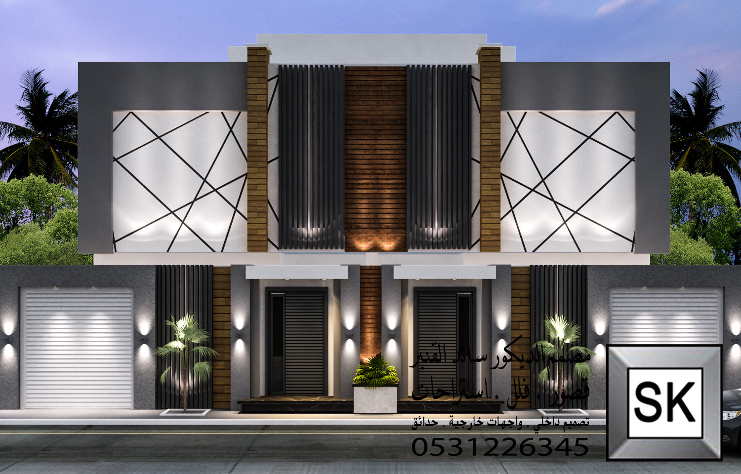 تصميم و تنفيذ واجهات دوبلكس فخمة في الرياض