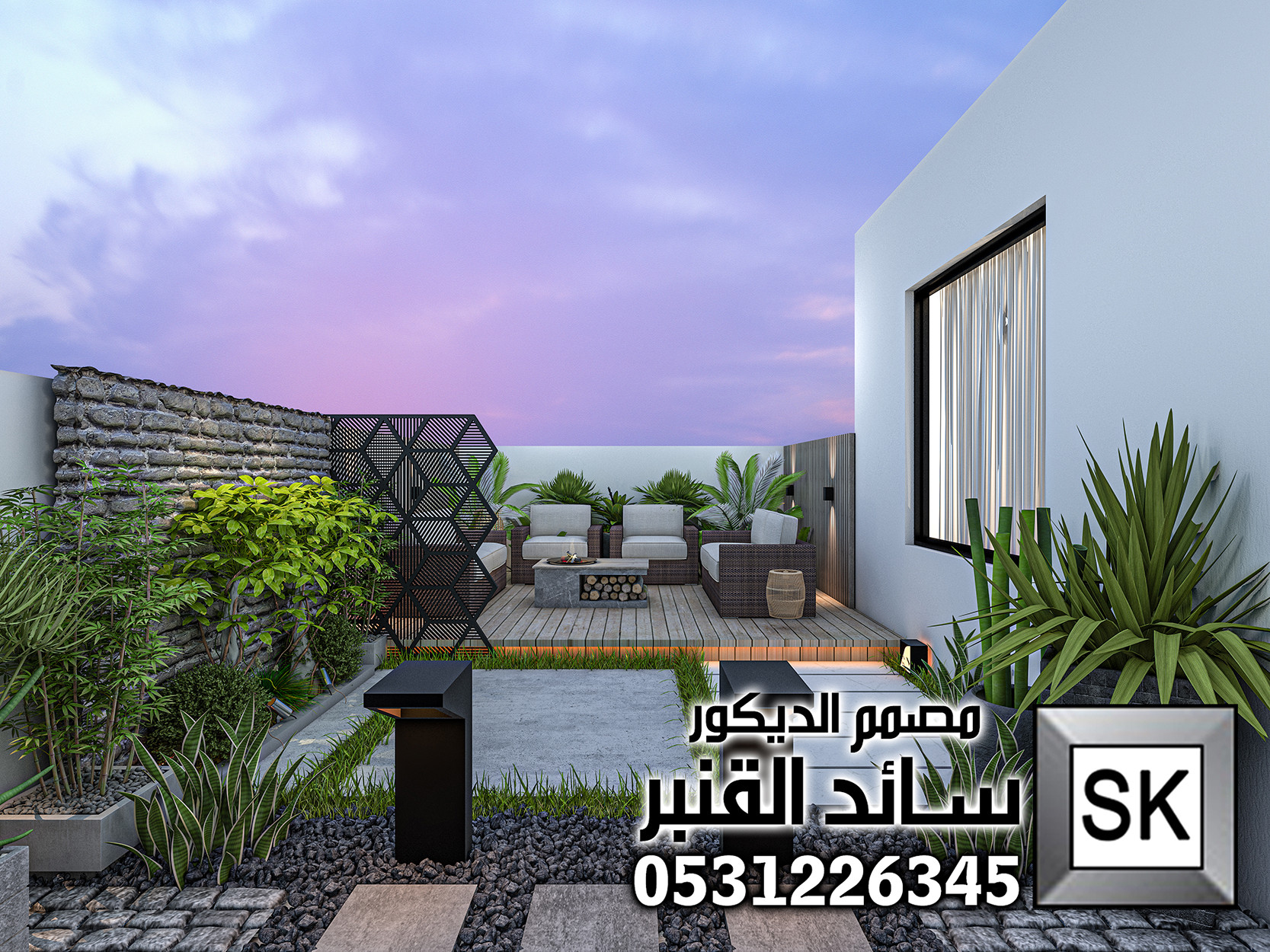 تصميم و تنسيق حدائق قي الرياض