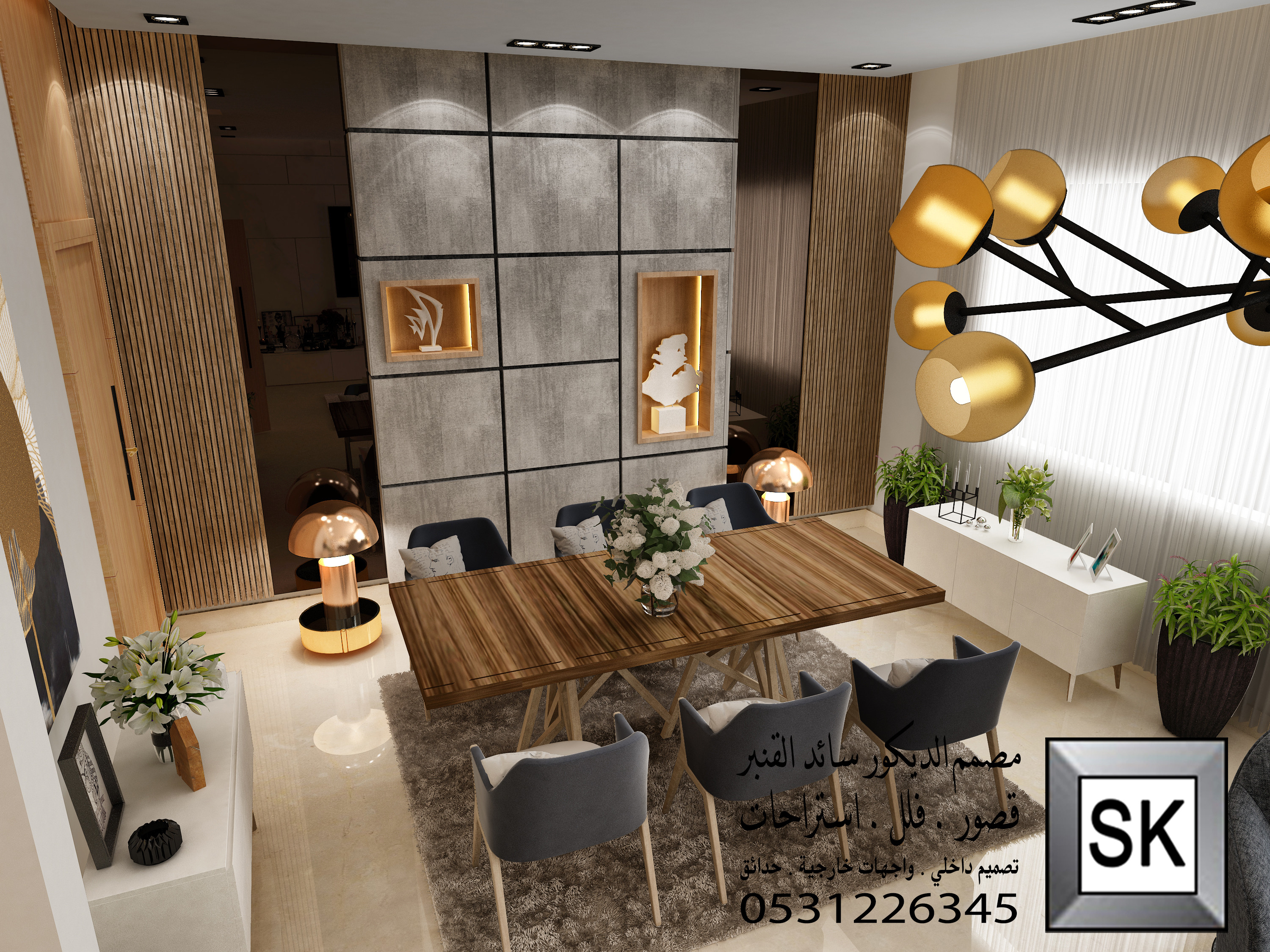 تصميم و تشطيب ديكور داخلي فاخر في الرياض