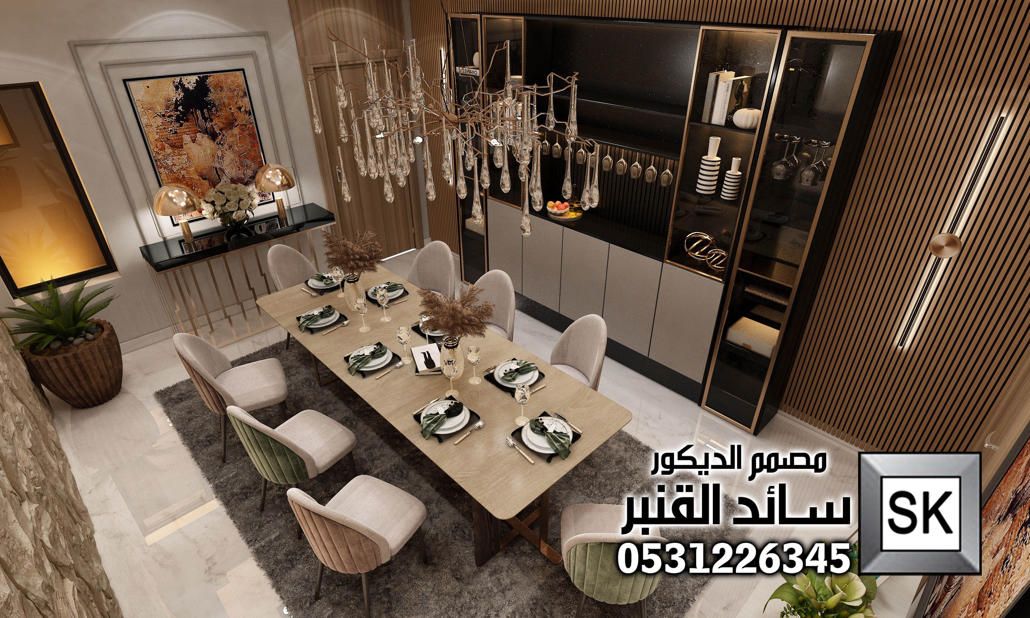 تصميم و تشطيب ديكور داخلي فاخر في الرياض