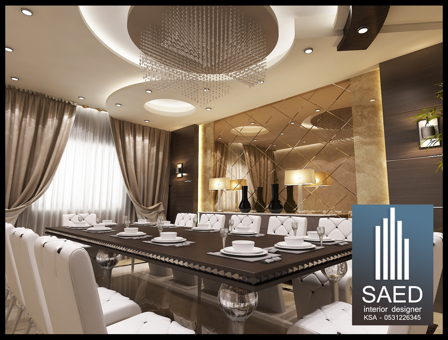 تصميم و تشطيب ديكور داخلي فاخر في الرياض