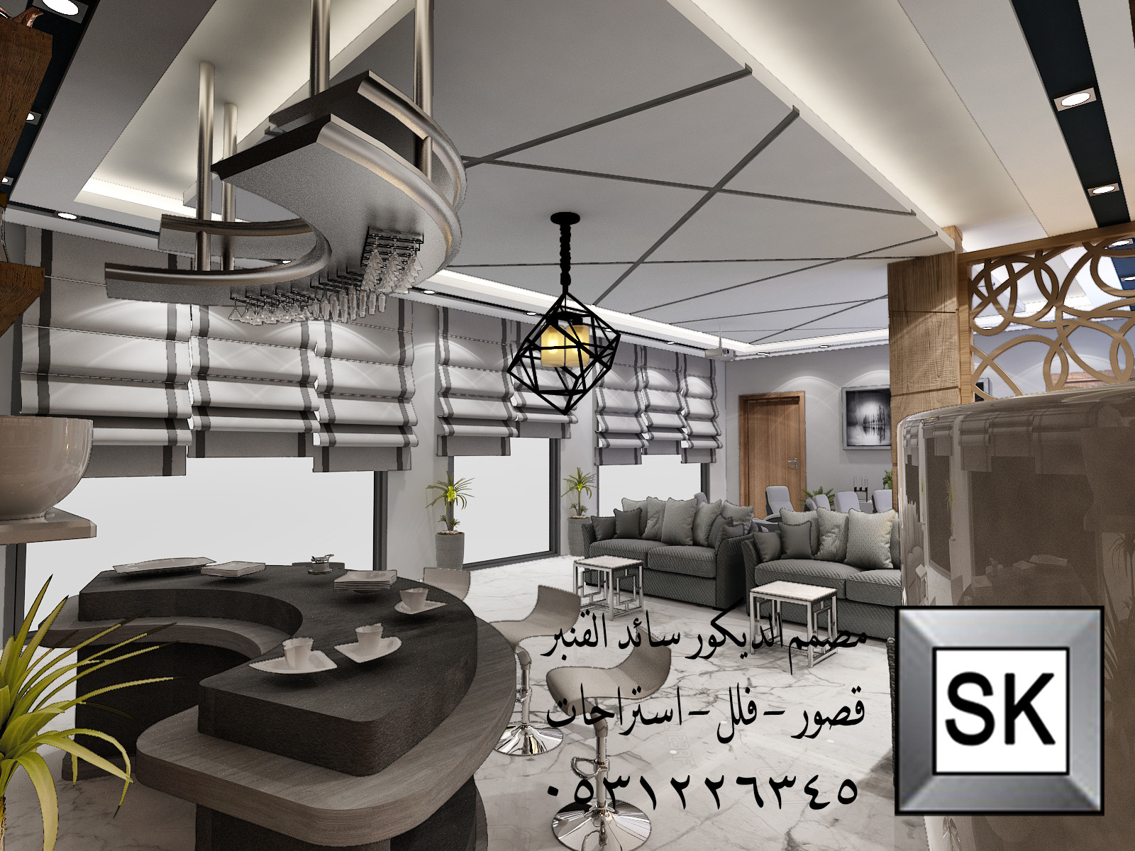 تصميم و تشطيب ديكور داخلي فاخر في الرياض