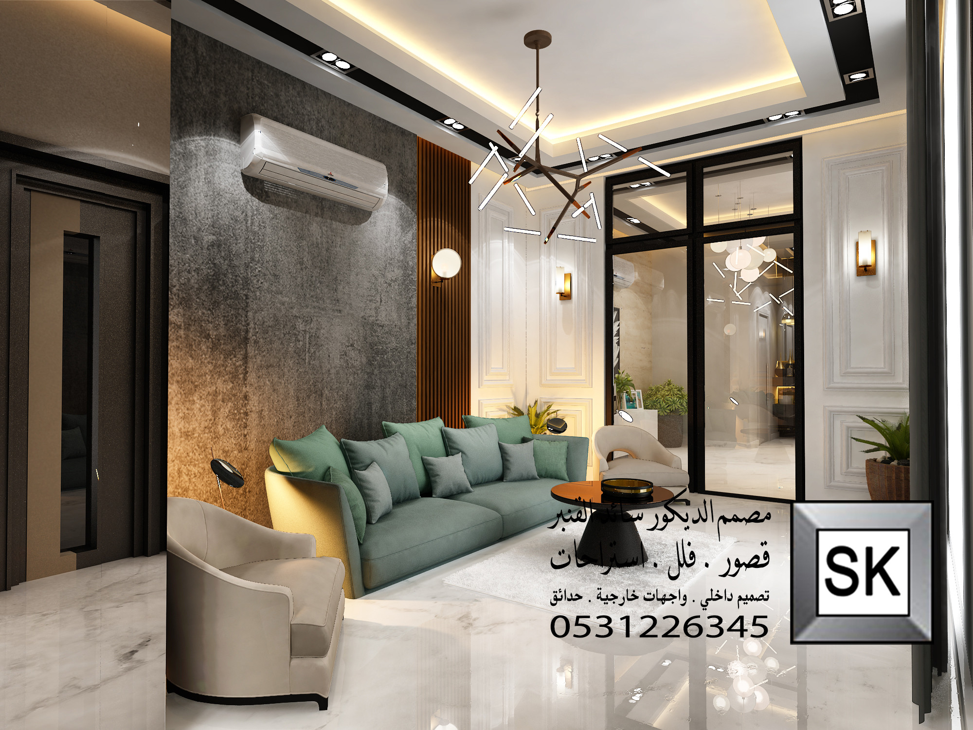 تصميم و تشطيب ديكور داخلي فاخر في السعودية