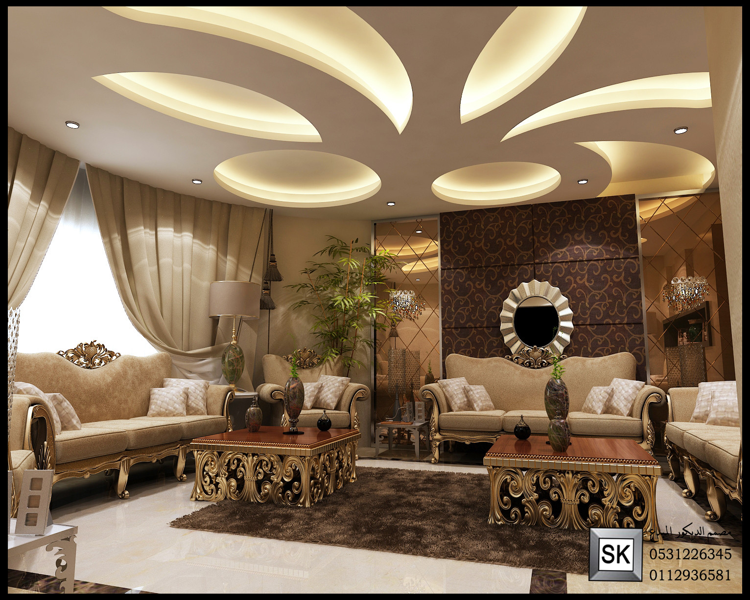 تصميم و تشطيب ديكور داخلي فاخر في السعودية