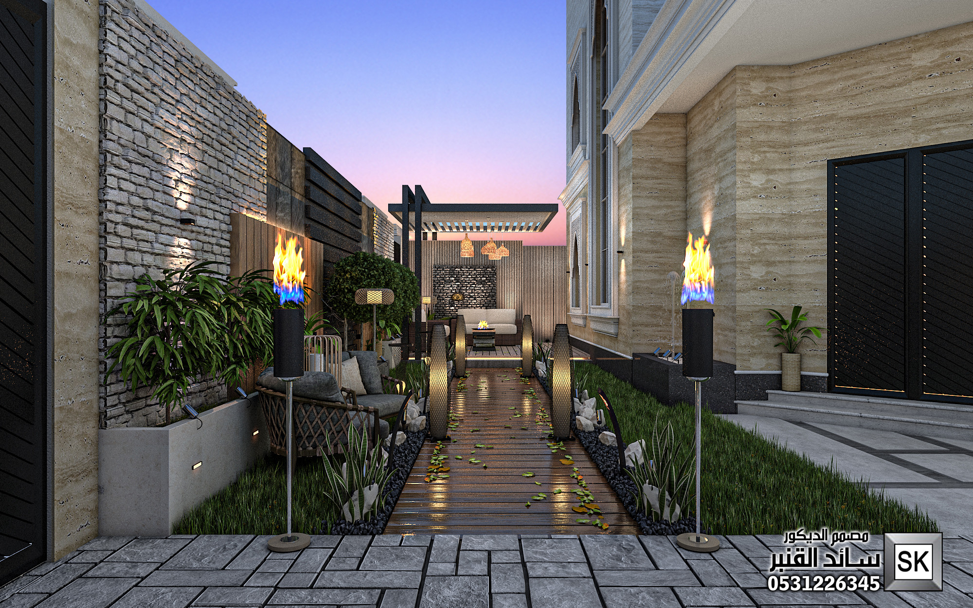 مصمم الحدائق سائد القنبر 0531226345