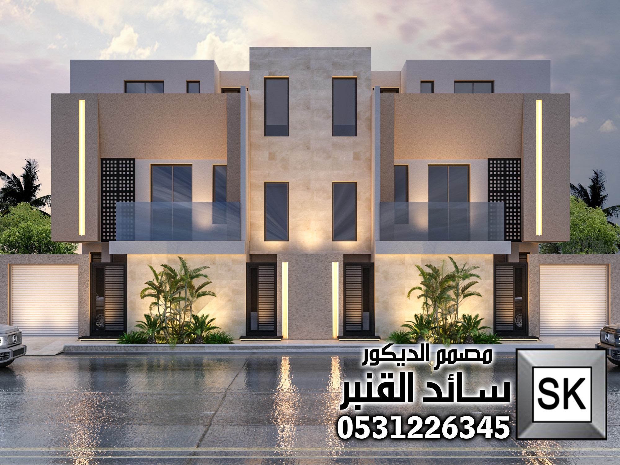 تصميم و تشطيب واجهات  دوبلكس و تاون هاوس بإفضل الأسعار في الرياض