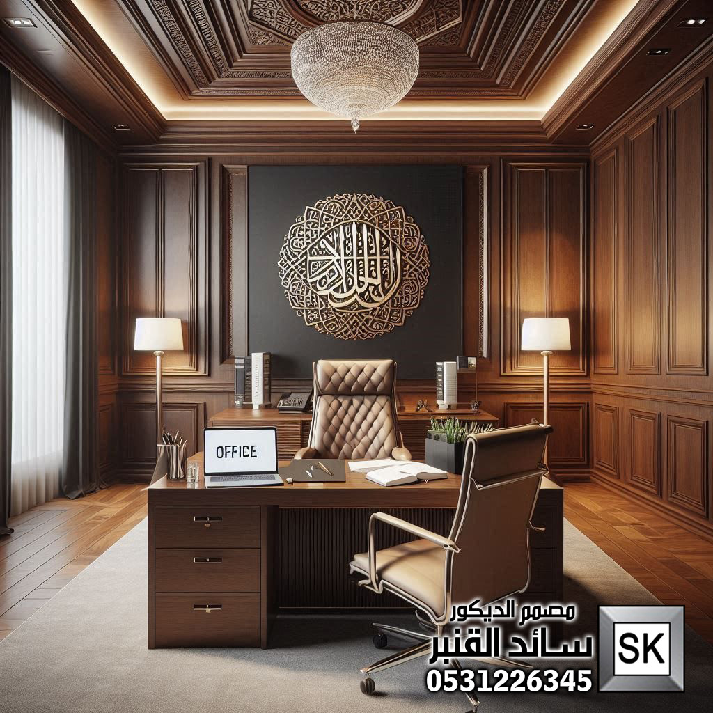 تصميم و تنفيذ ديكور مكاتب VIP للشيوخ و رجال الأعمال في السعودية