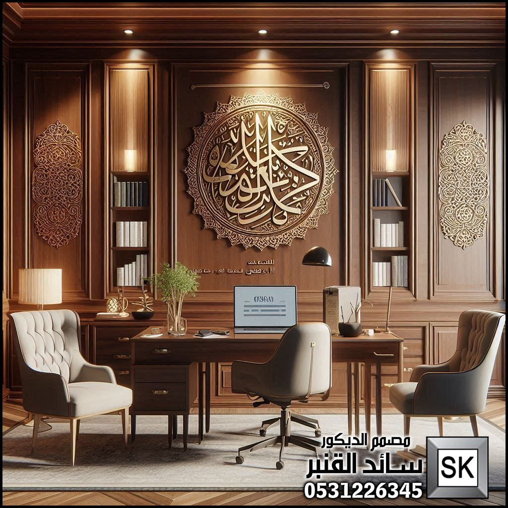 تصميم و تنفيذ ديكور مكاتب VIP للشيوخ و رجال الأعمال في السعودية