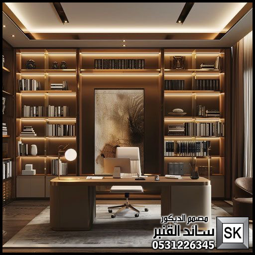 تصميم و تشطيب مكاتب فخمة لرجال الأعمال في الرياض