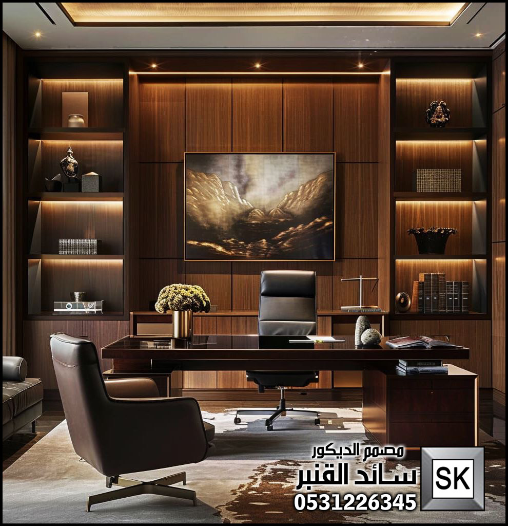 تصميم و تشطيب مكاتب فخمة لرجال الأعمال في الرياض