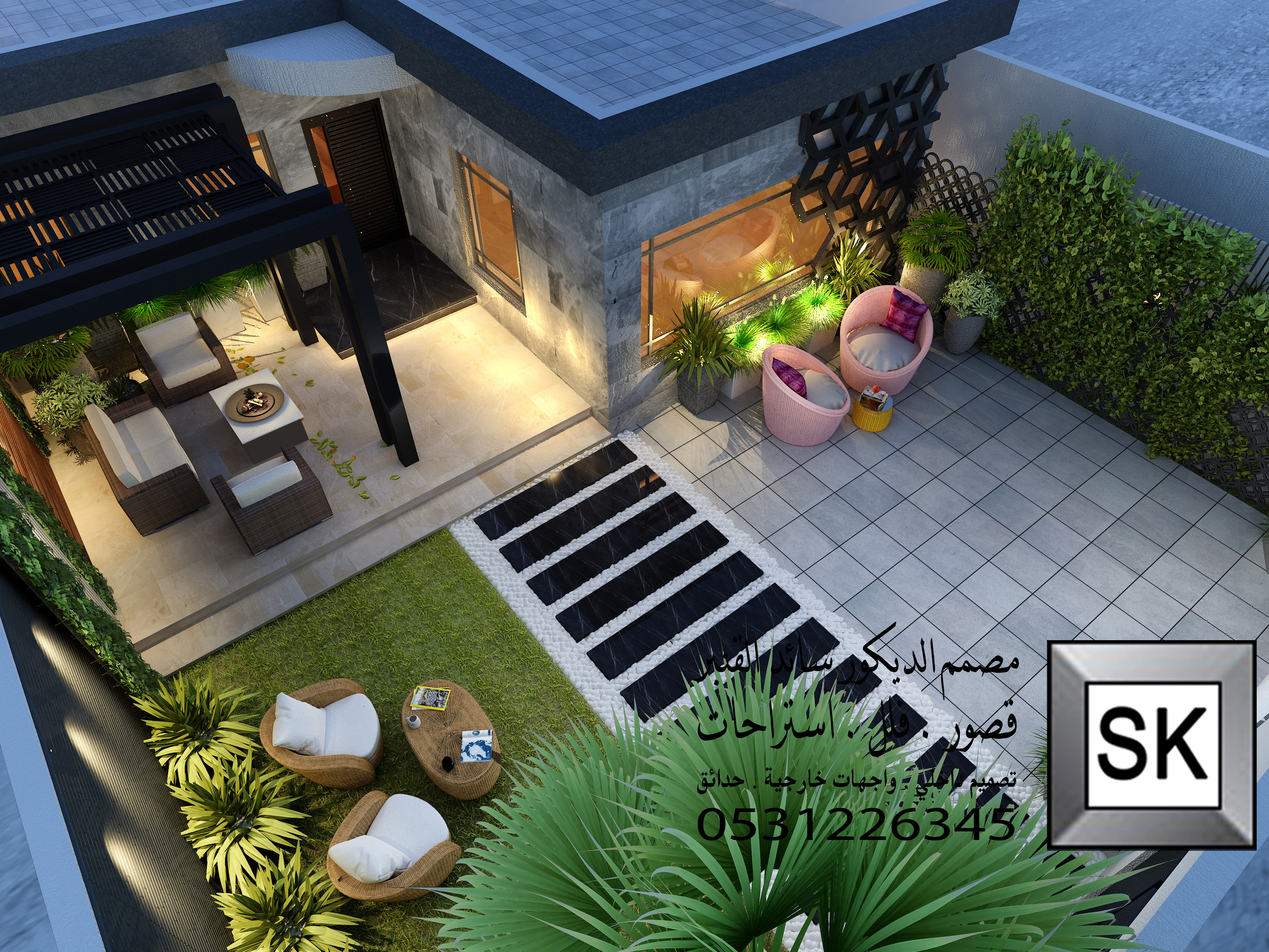 مصمم حدائق إستراحات في السعودية