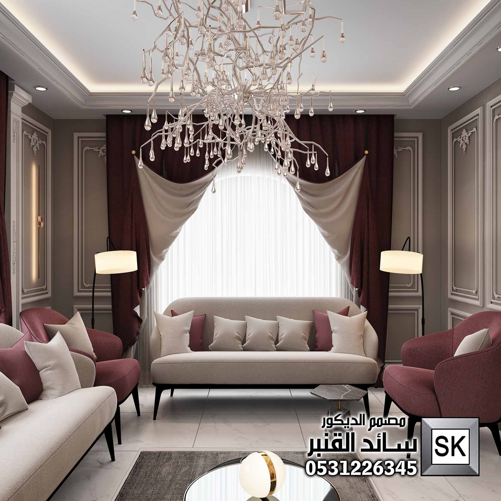 ديكور داخلي نيوكلاسيك في الرياض