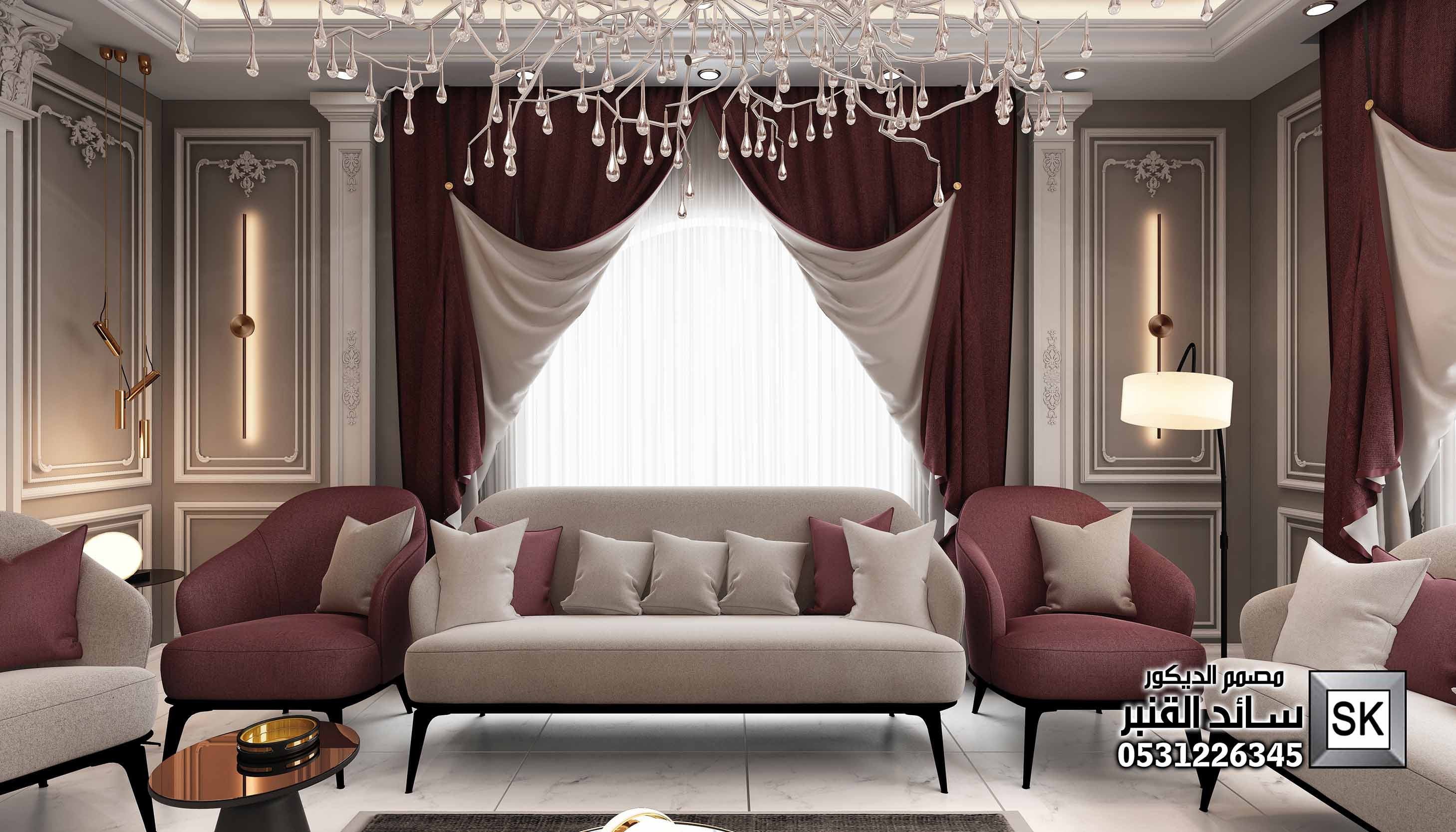 ديكور داخلي نيوكلاسيك في الرياض