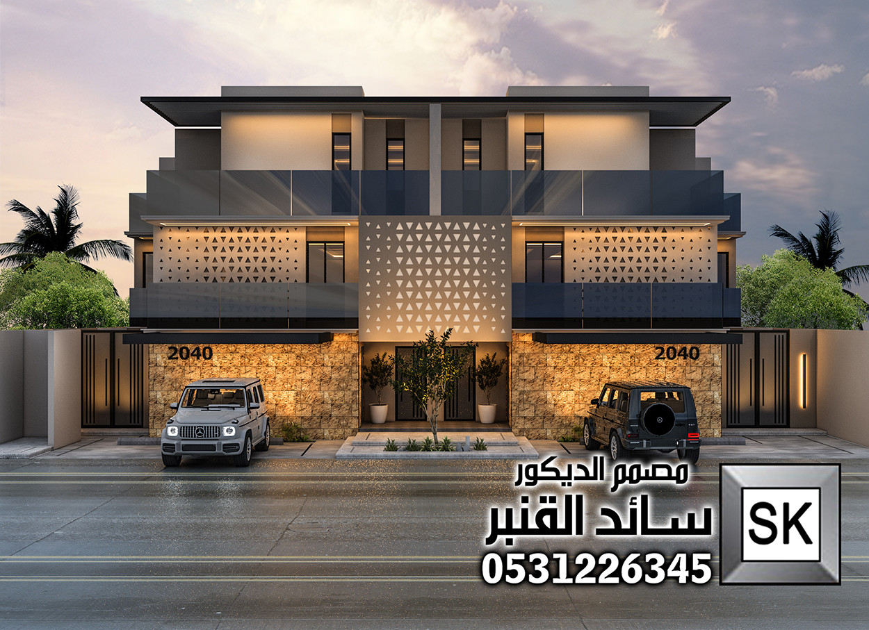 تصميم  تاون هاوس حسب كود وادي حنيفة في الرياض