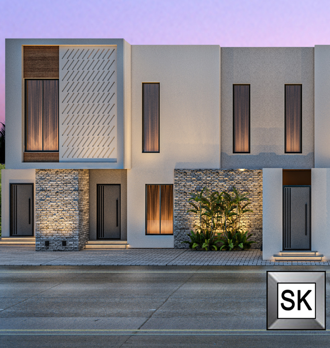 تصميم تاون هاوس حسب كود وادي حنيفة في الرياض