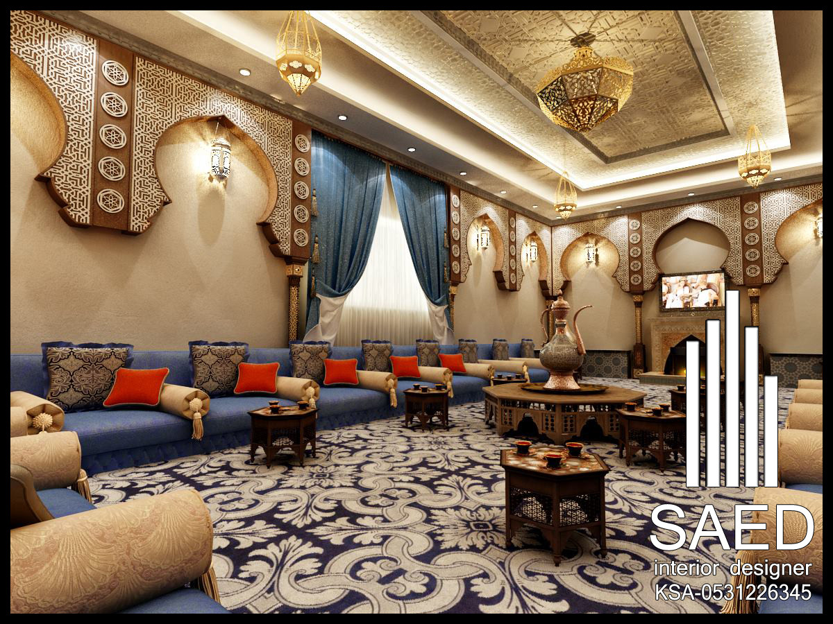 مصمم دبكور مجالس مغربية و أندلسية محترف في الرياض