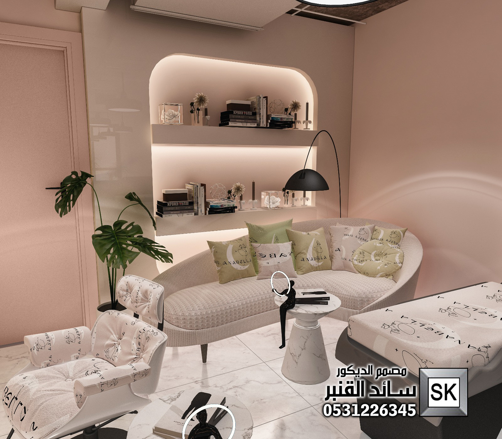 تصميم و ترميم صالون تجميل نسائي و سبا و حمام مغربي في السعودية