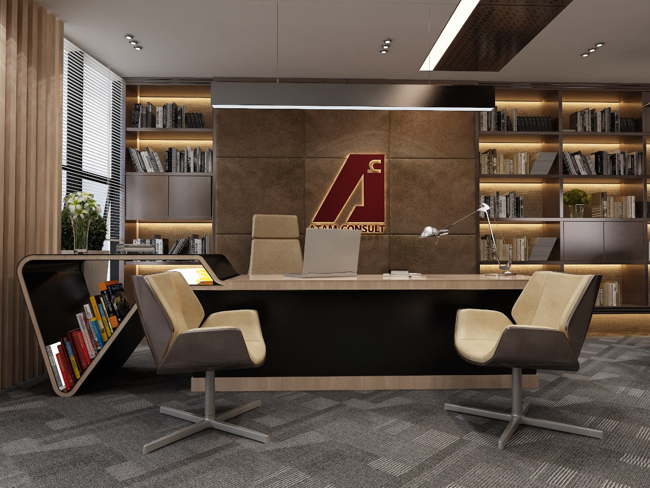 تصميم و تشطيب مكاتب و غرف إجتماعات فندقية فخمة في الرياض