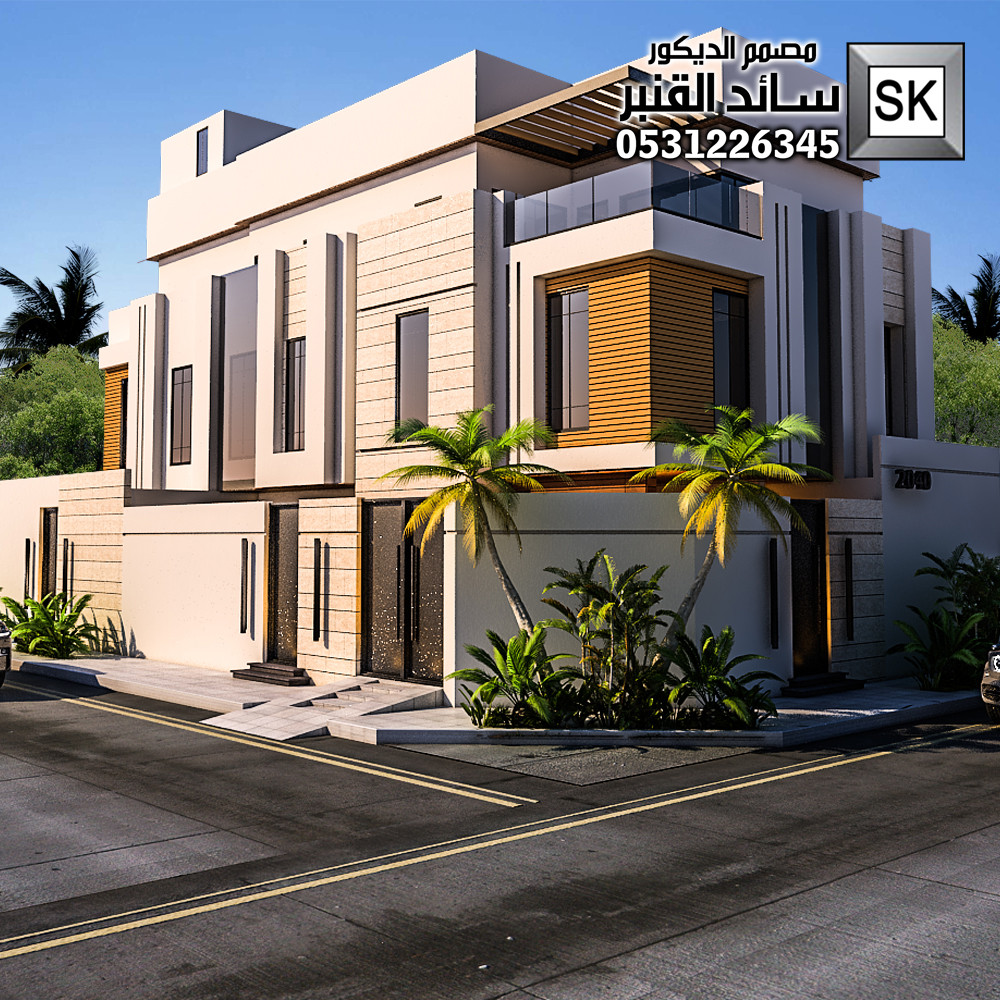 تصميم واجهة فيلا فخمة دهانات سايت رشة عنوان القهوة في الرياض