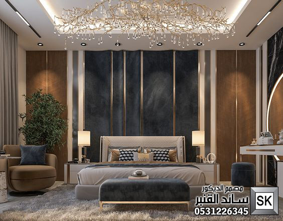 ديكور داخلي غرف نوم رئيسية فندقية في السعودية