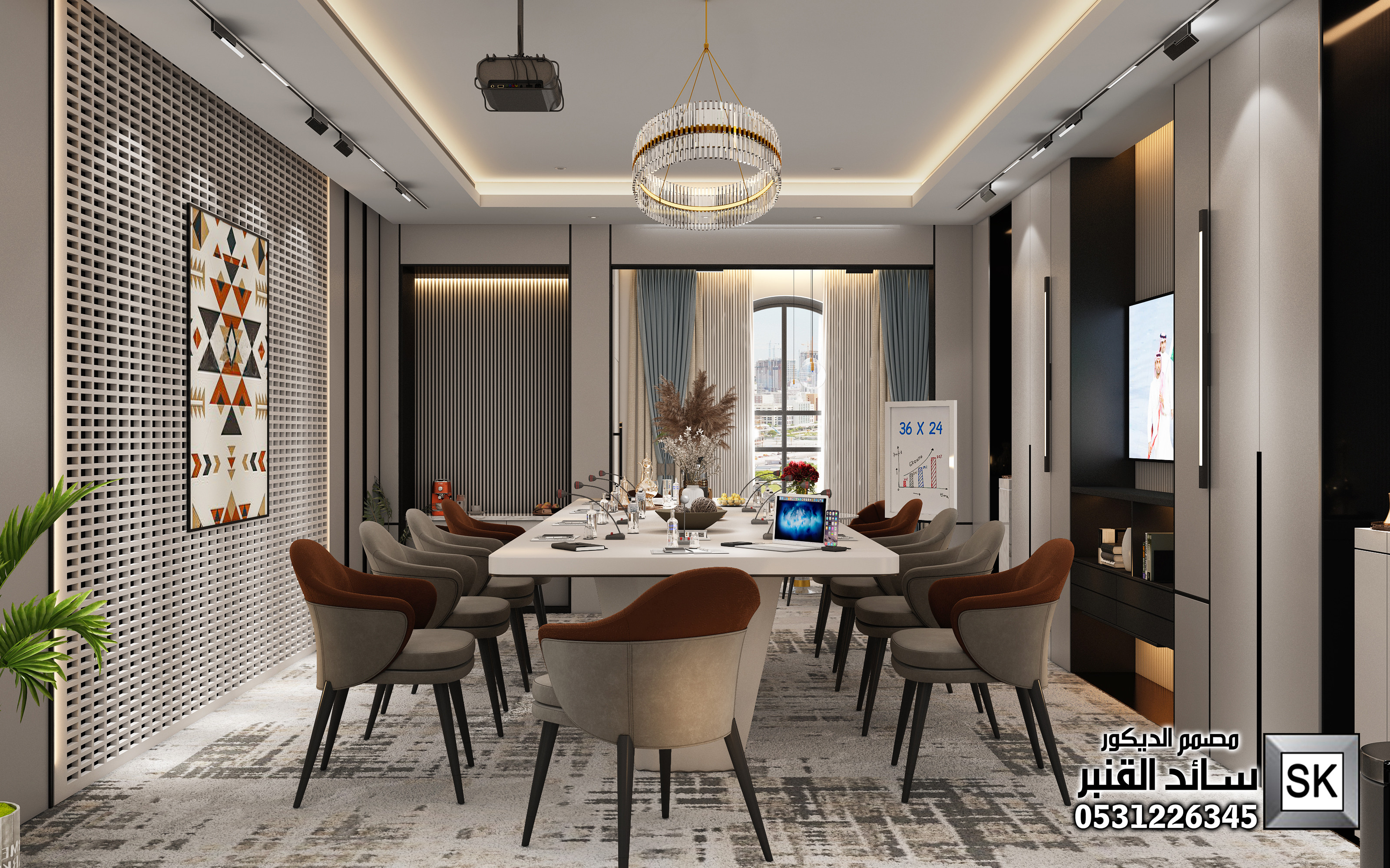 مصمم ديكور مكاتب و غرف إجتماعات فندقية محترف في جدة
