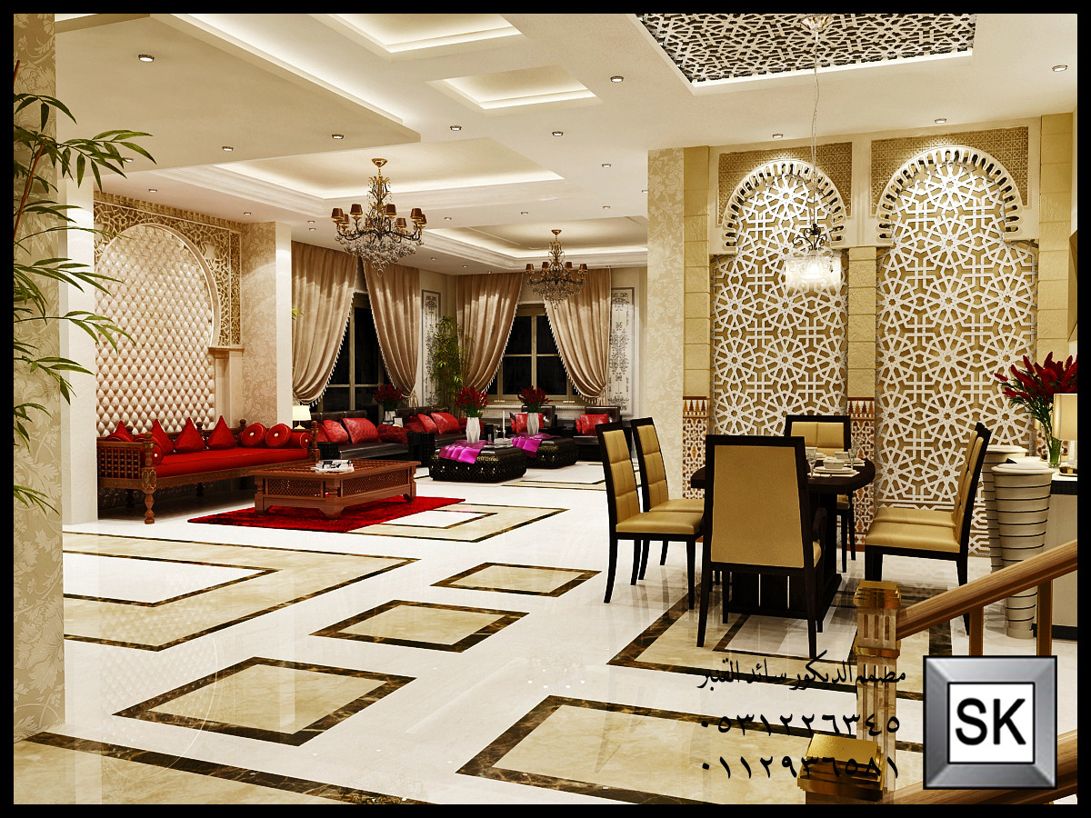 تصميم تشطيب مجالس مغربية و أندلسية فخمة في الرياض