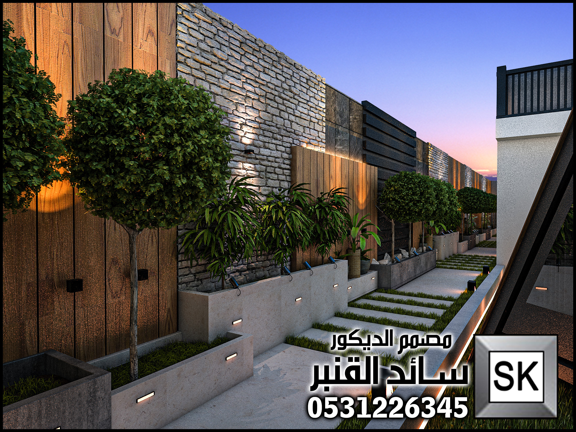 تصميم لاندسكيب و حدائق إستراحات و شاليهات و مزارع في السعودية