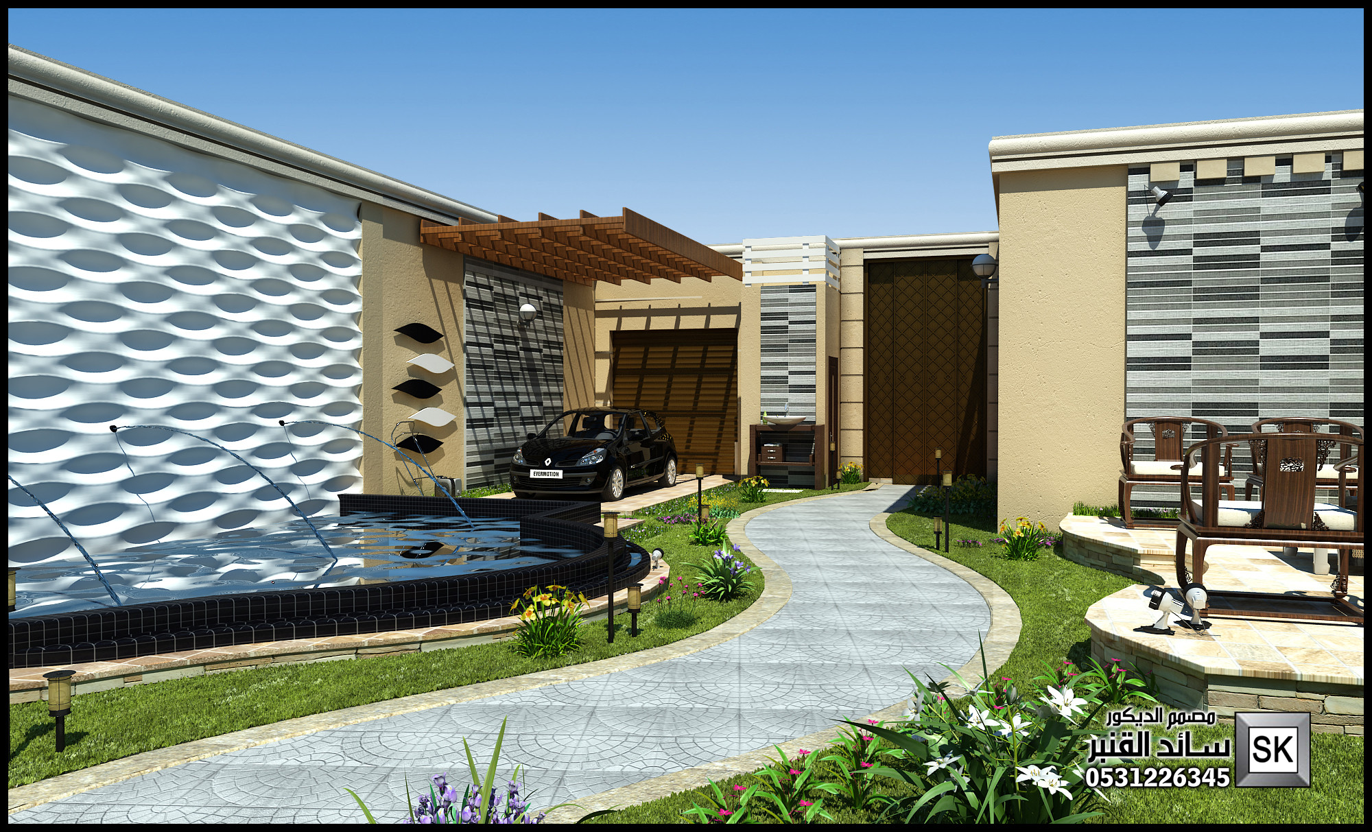 تصميم و تشطيب لاندسكيب إستراحات في الرياض