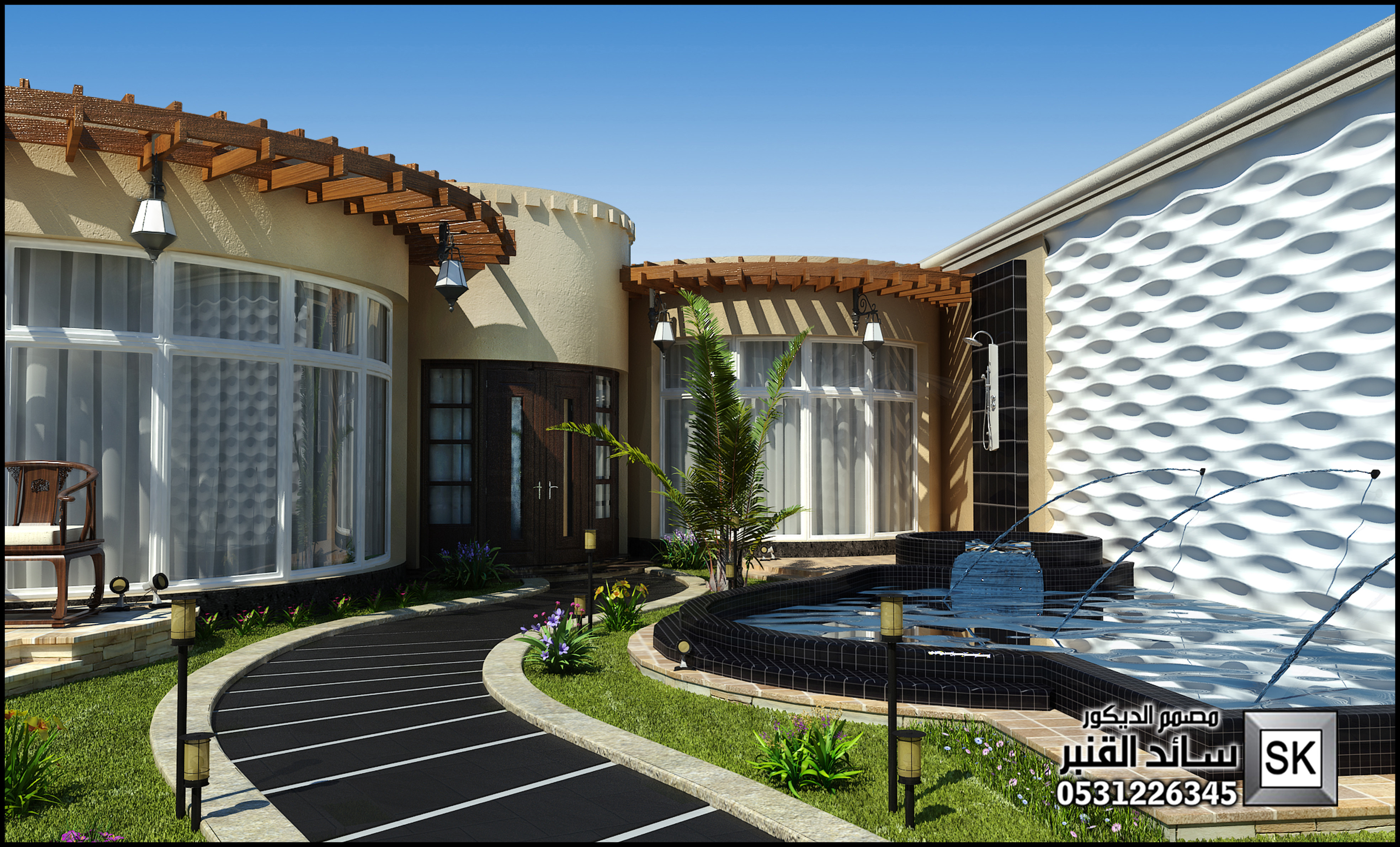 تصميم و تشطيب لاندسكيب إستراحات في الرياض