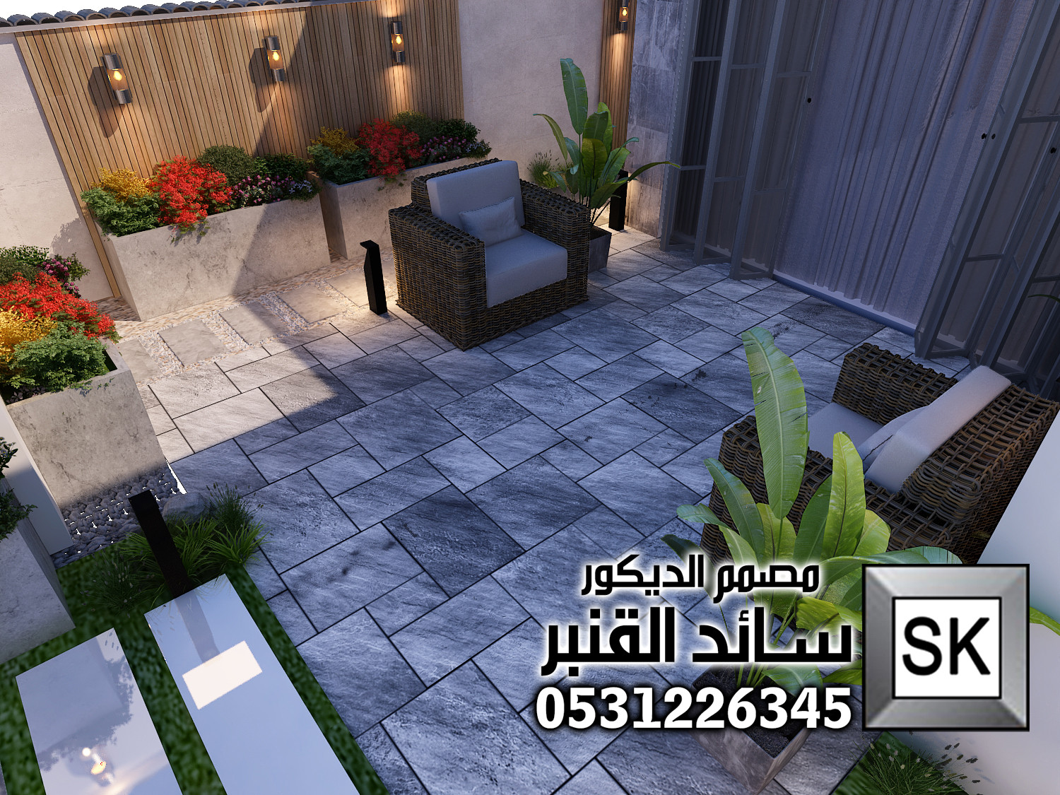 تصميم و تنسيق لاندسكيب منزلي في الرياض