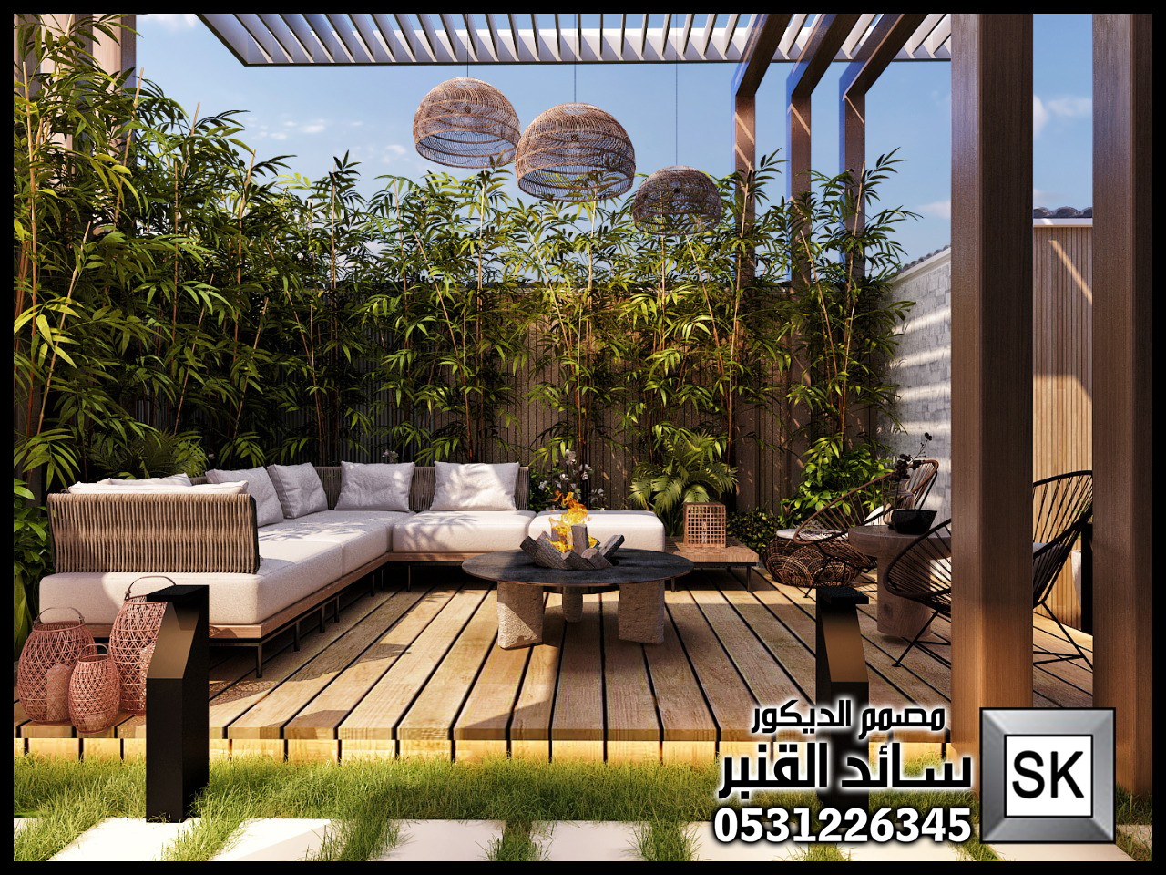 تصميم و تنسيق لاندسكيب منزلي في الرياض