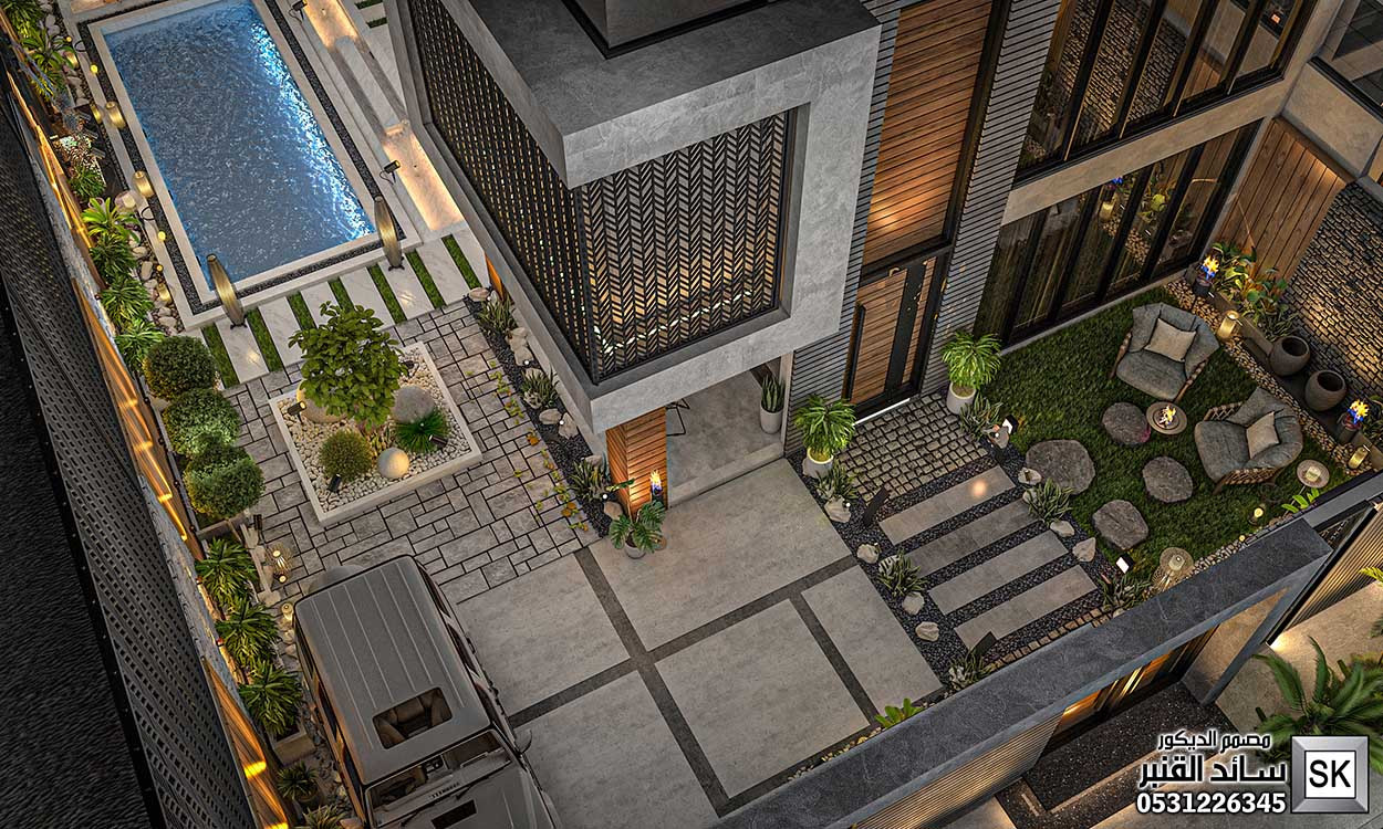 تنسيق لاندسكيب فاخر في نجران