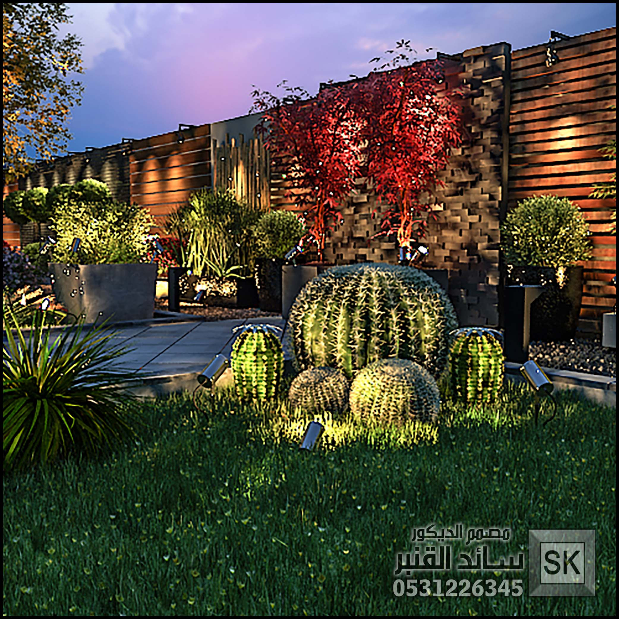 تصميم و تشطيب لاندسكيب مزارع و شاليهات و فلل في الرياض