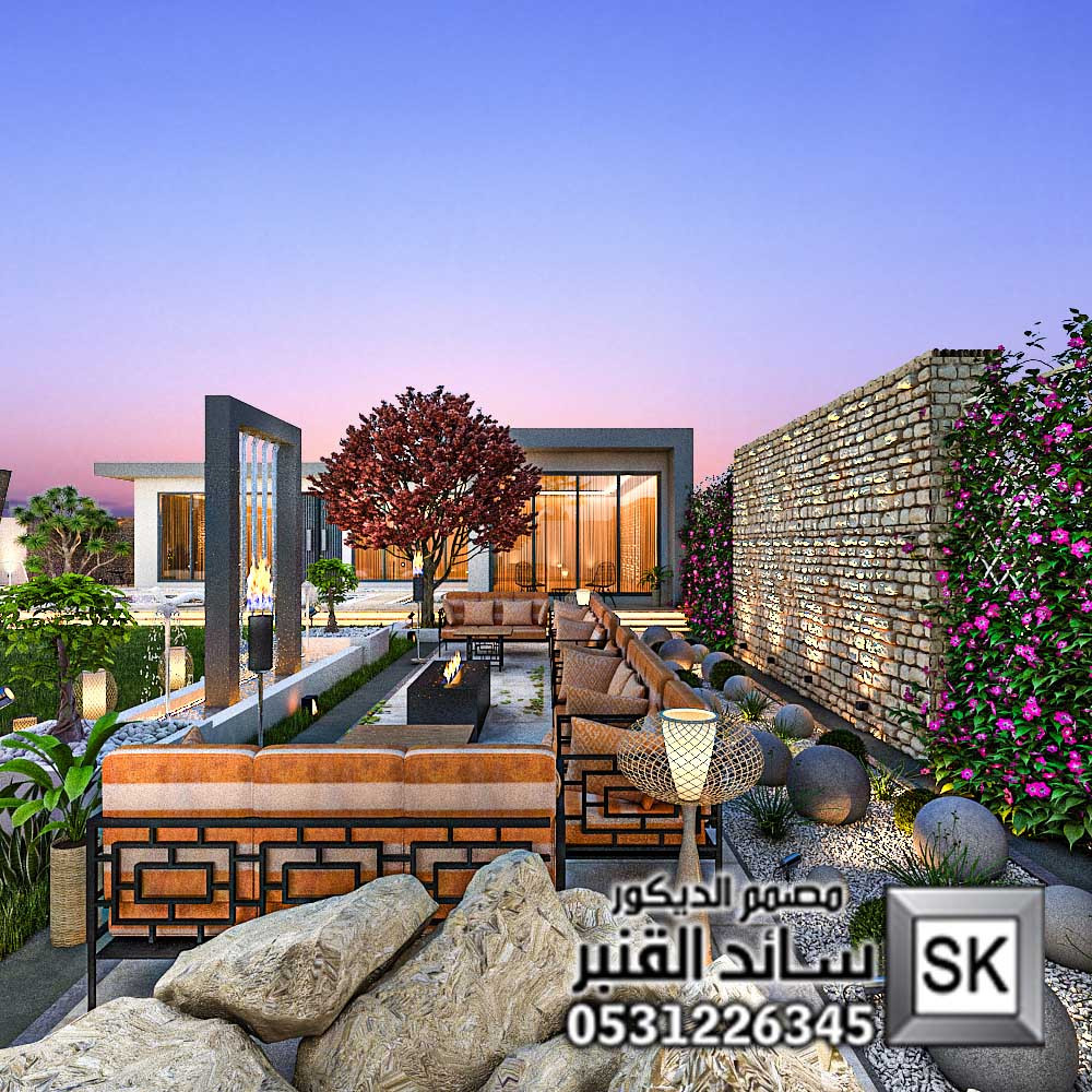 تصميم و تشطيب لاندسكيب مزارع و شاليهات و فلل في الرياض