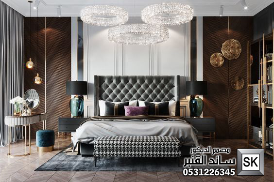 تصميم و تشطيب ديكور داخلي غرف نوم رئيسية في جدة