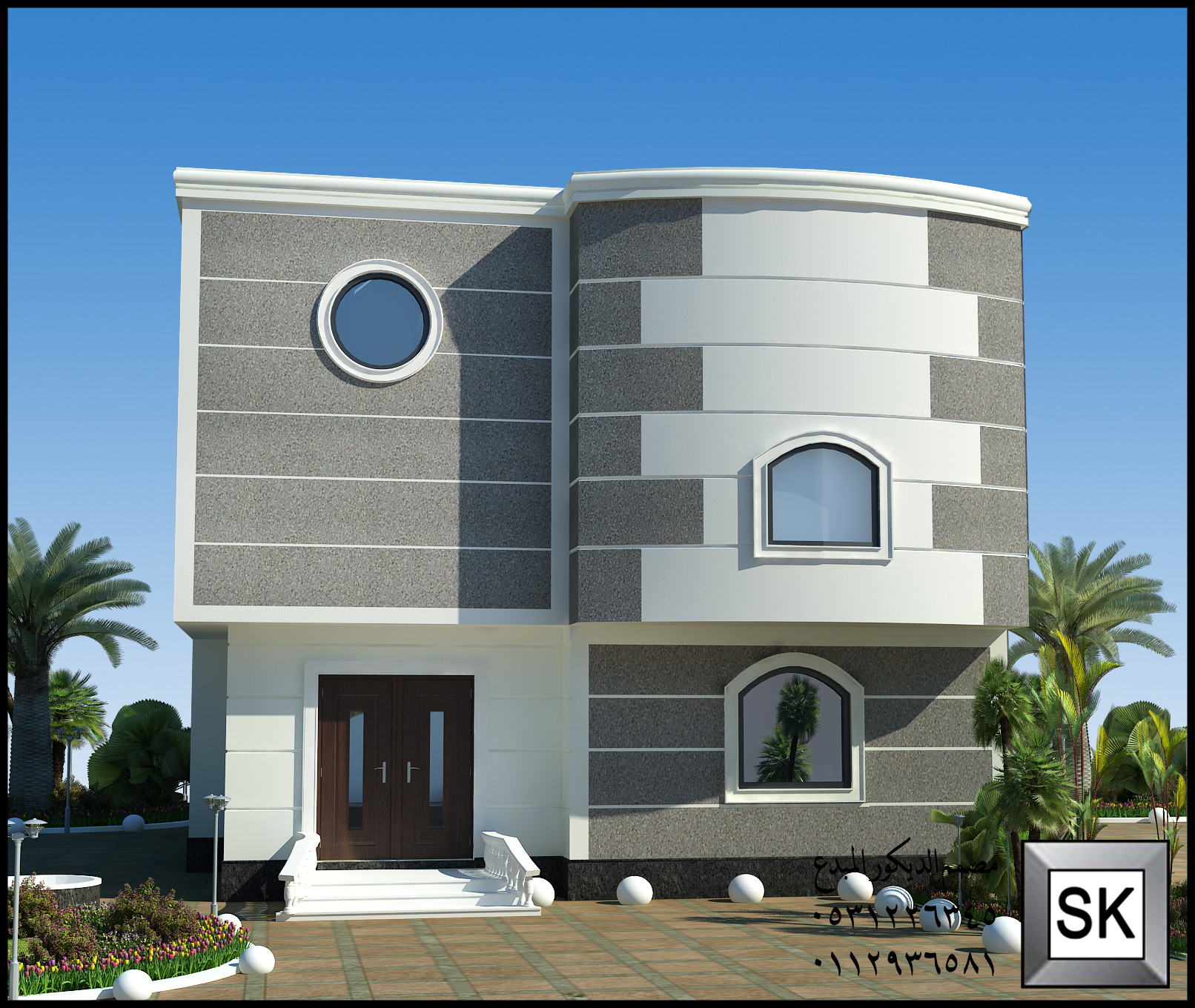 تصميم واجهة فلل و قصور في نجران