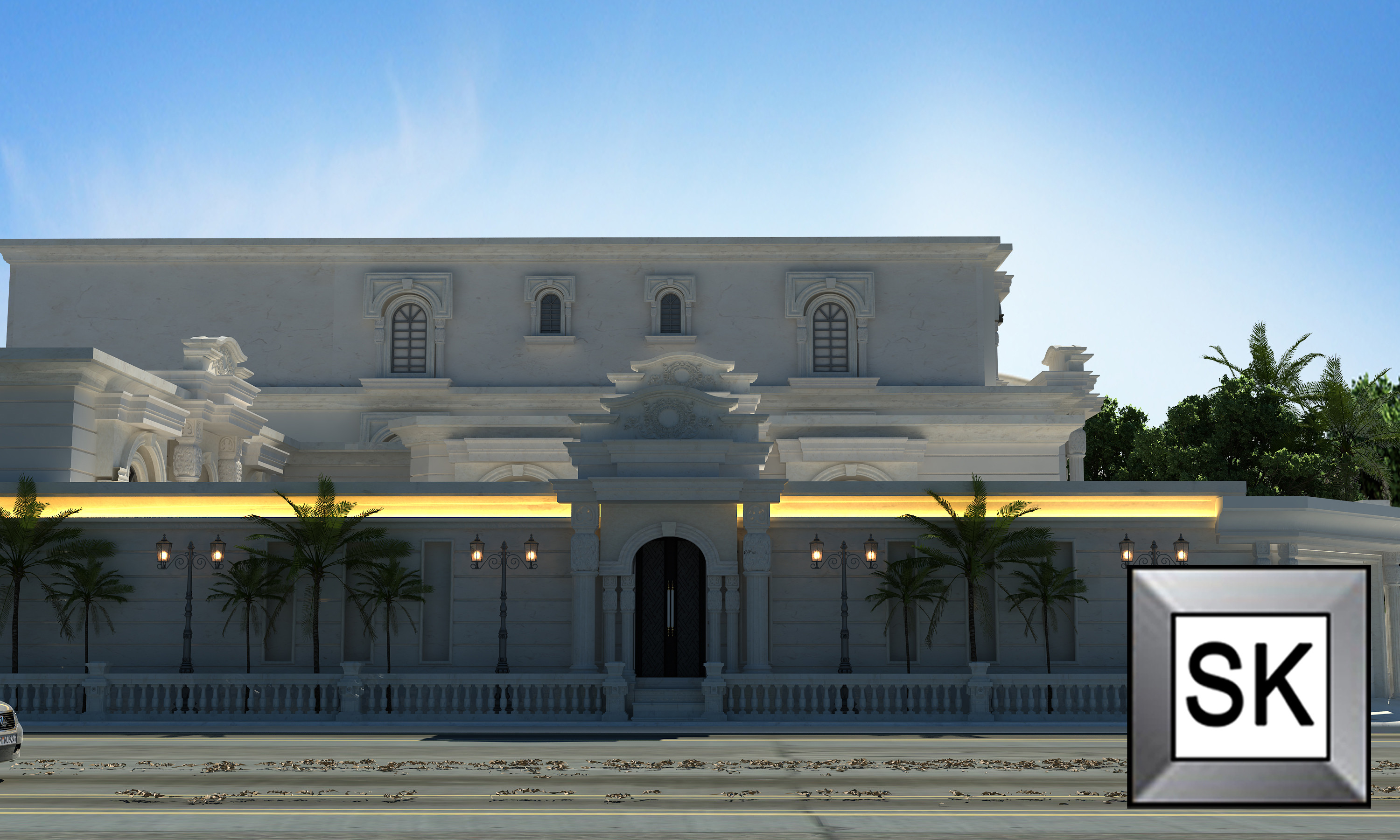 واجهات قصور و فلل كلاسيك في الرياض من أعمال مصمم الديكور سائد القنبر